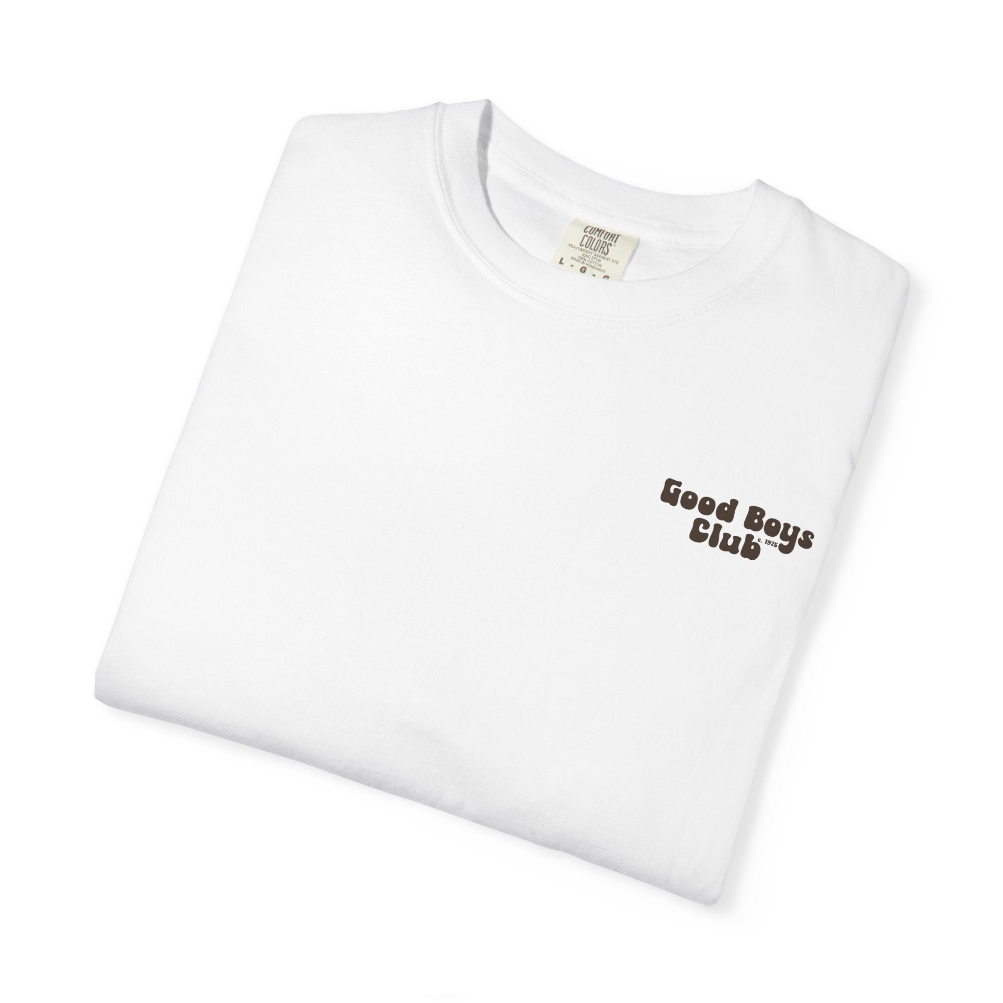 Good Boys Club T-Shirt — Retro Dogs Guitar Beach Graphic