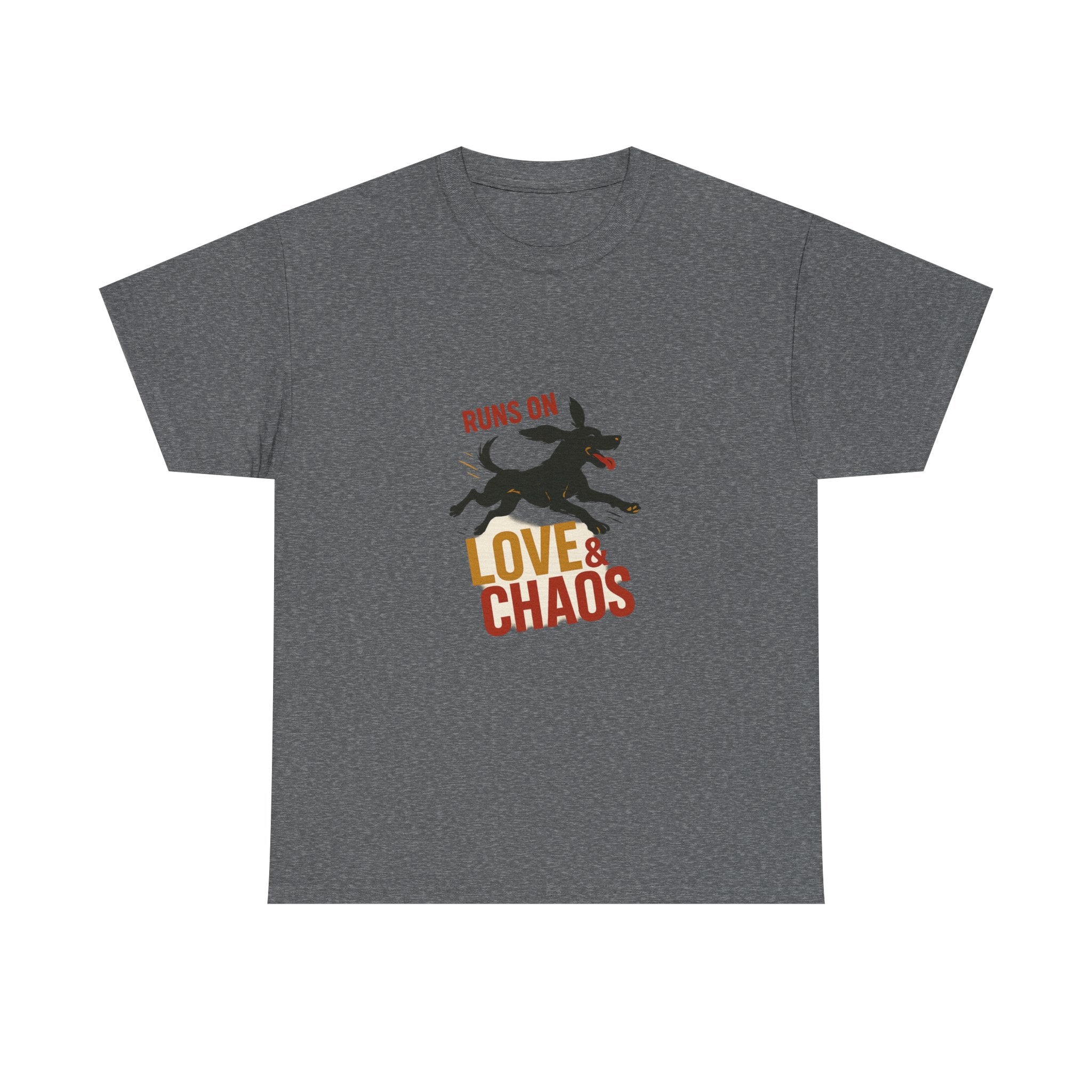 Love and Chaos Dog Mom Tee — New Puppy Owner Gift | Zoomies Silhouette Shirt
