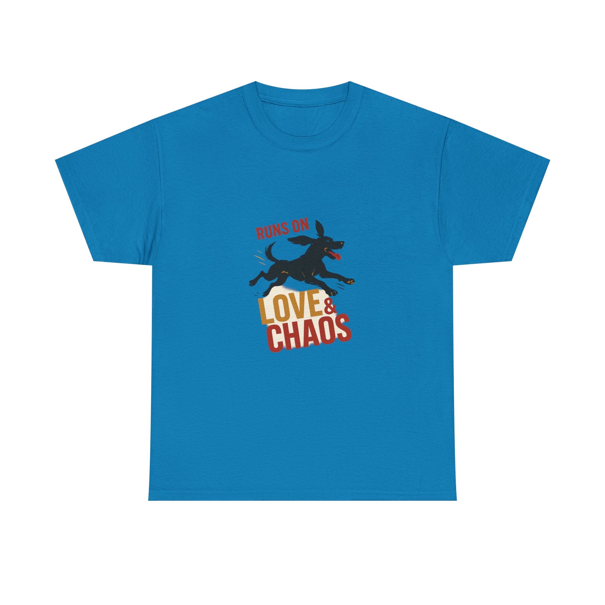 Love and Chaos Dog Mom Tee — New Puppy Owner Gift | Zoomies Silhouette Shirt