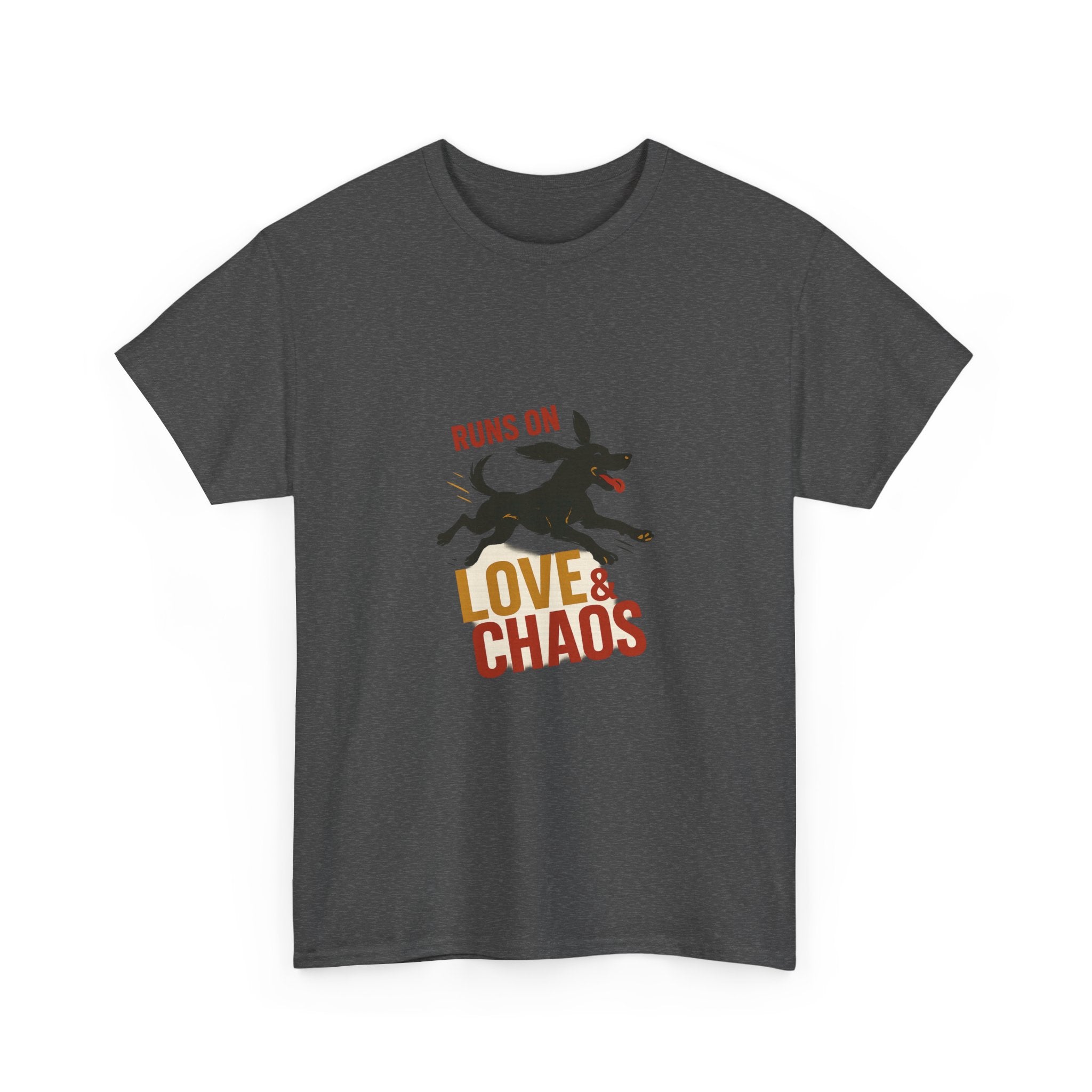 Love and Chaos Dog Mom Tee — New Puppy Owner Gift | Zoomies Silhouette Shirt