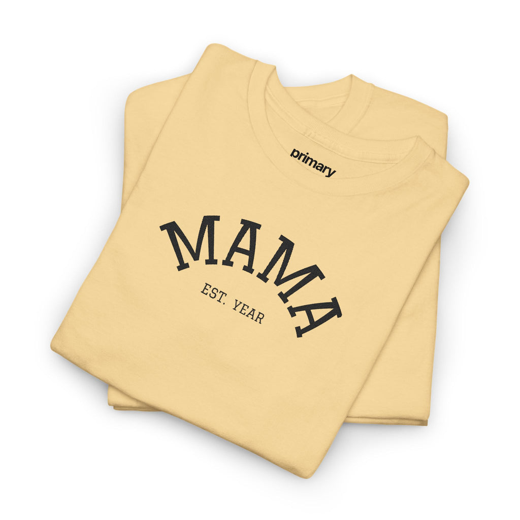 Mama Est. Year T‑Shirt — Vintage Mom Graphic Tee (Custom Year)