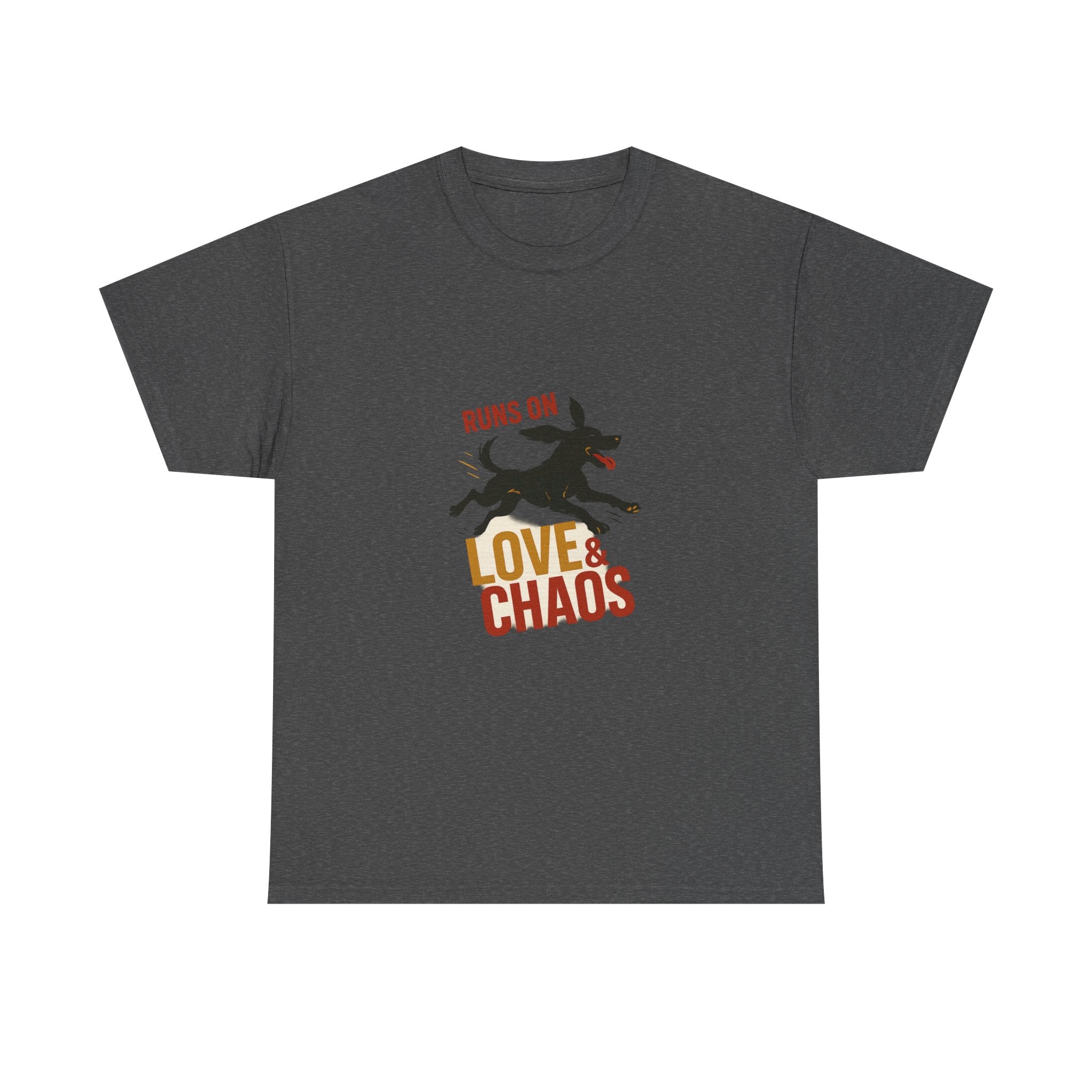 Love and Chaos Dog Mom Tee — New Puppy Owner Gift | Zoomies Silhouette Shirt