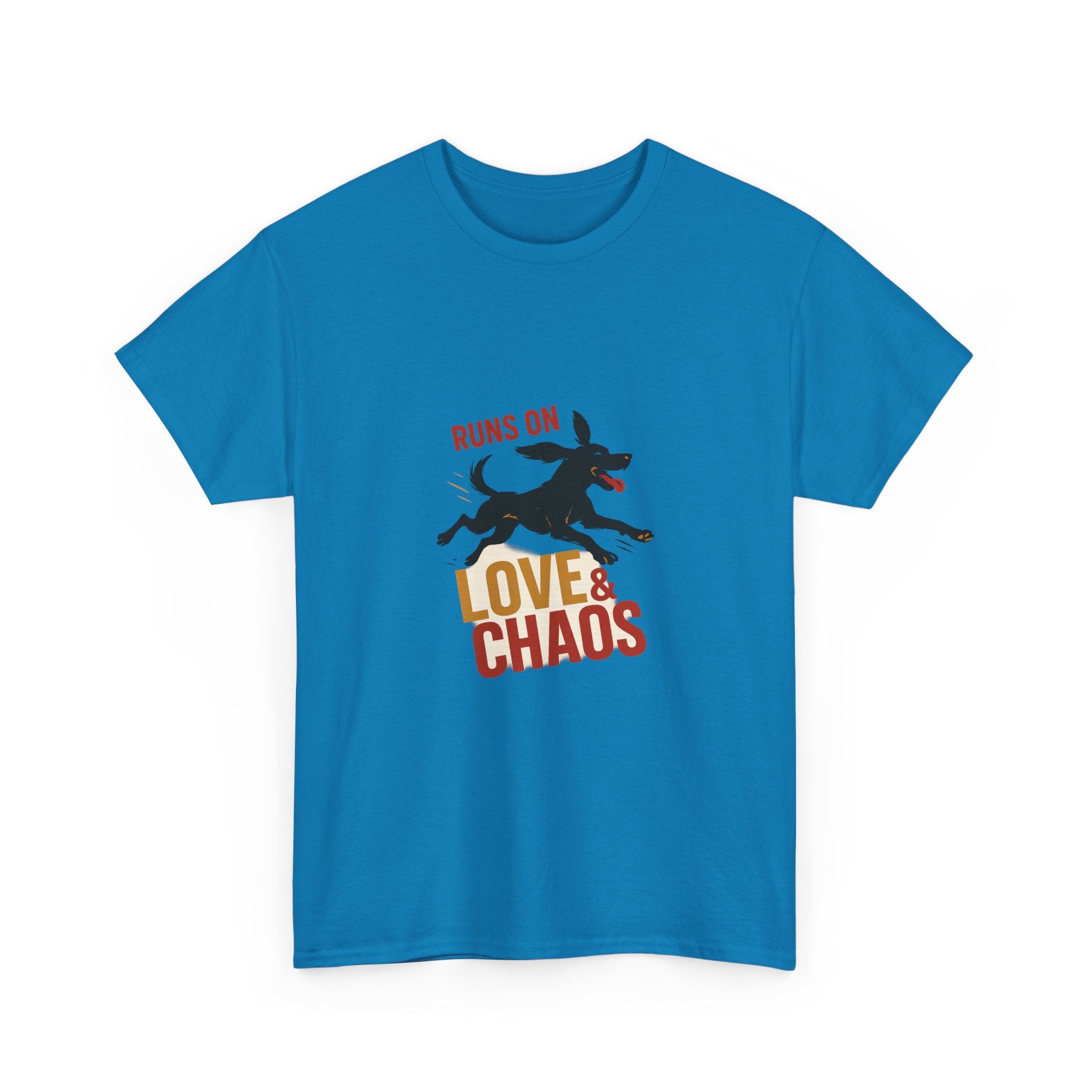 Love and Chaos Dog Mom Tee — New Puppy Owner Gift | Zoomies Silhouette Shirt