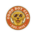 Good Boy Club dog logo Kiss-Cut Sticker | golden retriever decal, retro circle design