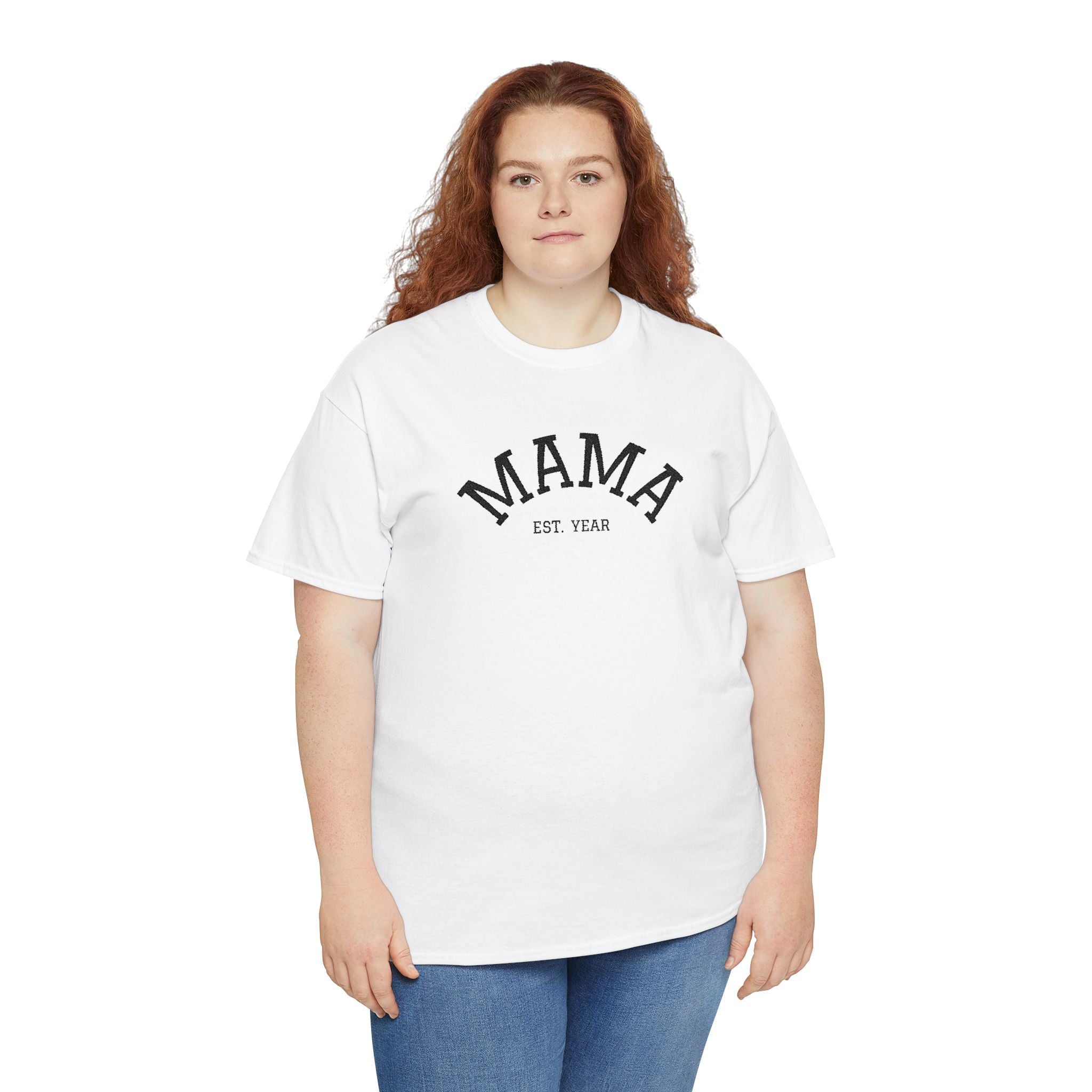 Mama Est. Year T‑Shirt — Vintage Mom Graphic Tee (Custom Year)