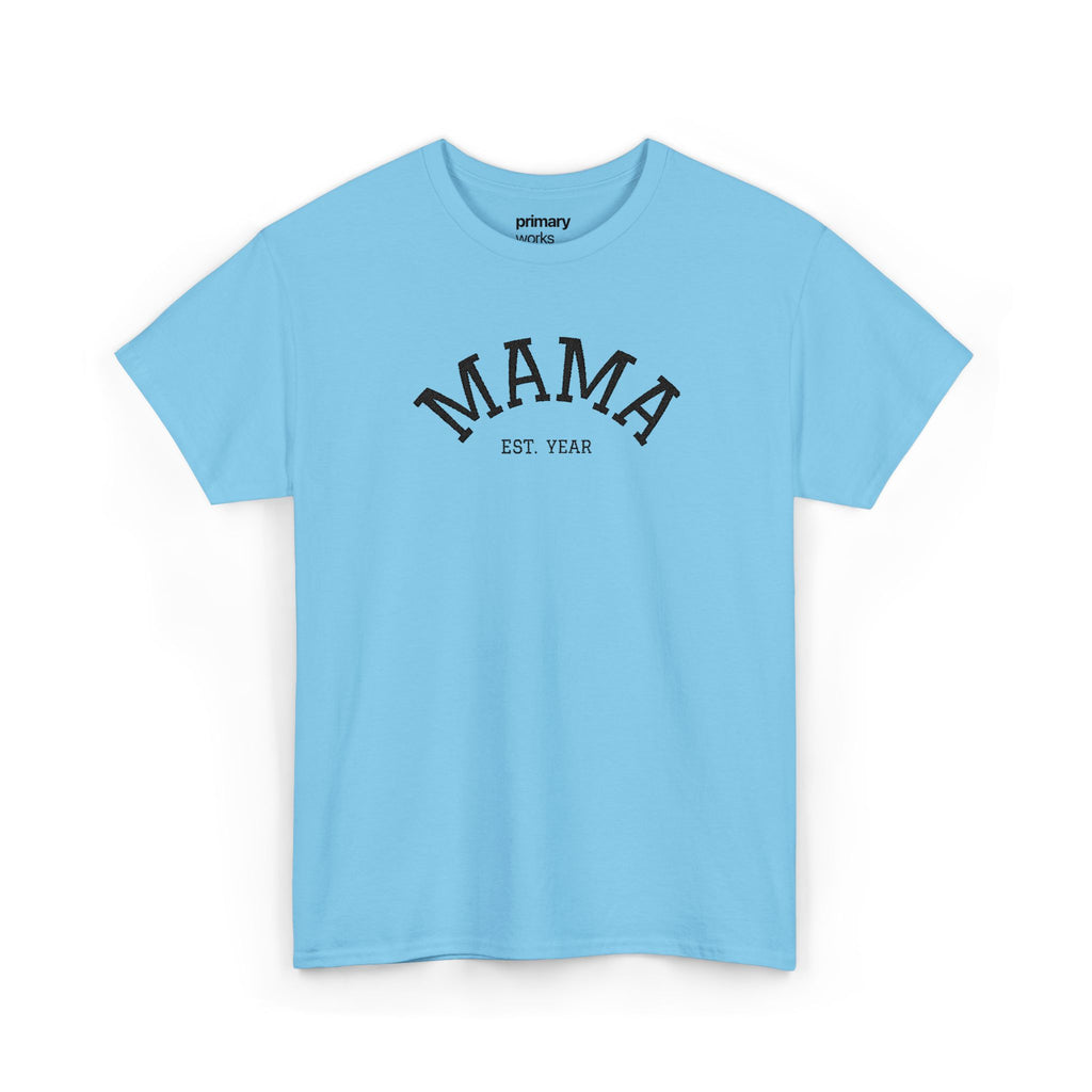Mama Est. Year T‑Shirt — Vintage Mom Graphic Tee (Custom Year)