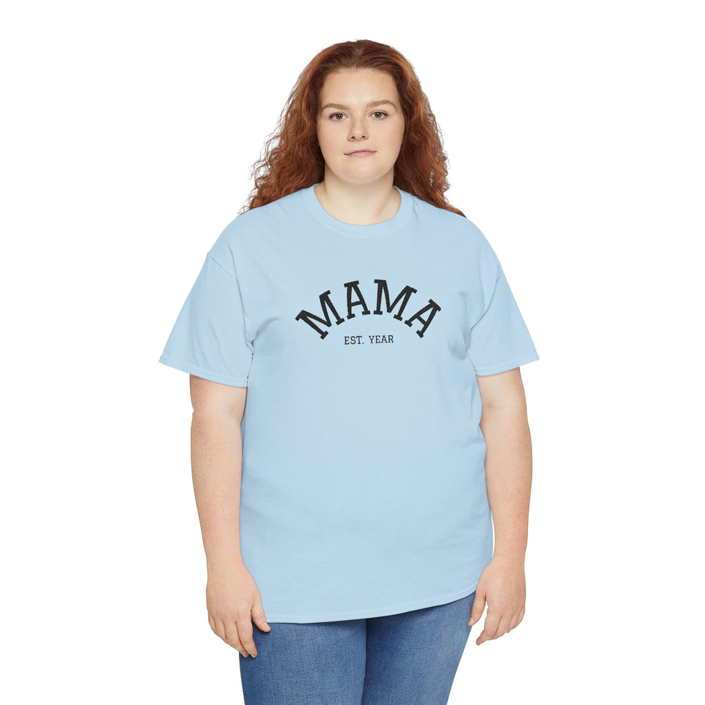 Mama Est. Year T‑Shirt — Vintage Mom Graphic Tee (Custom Year)