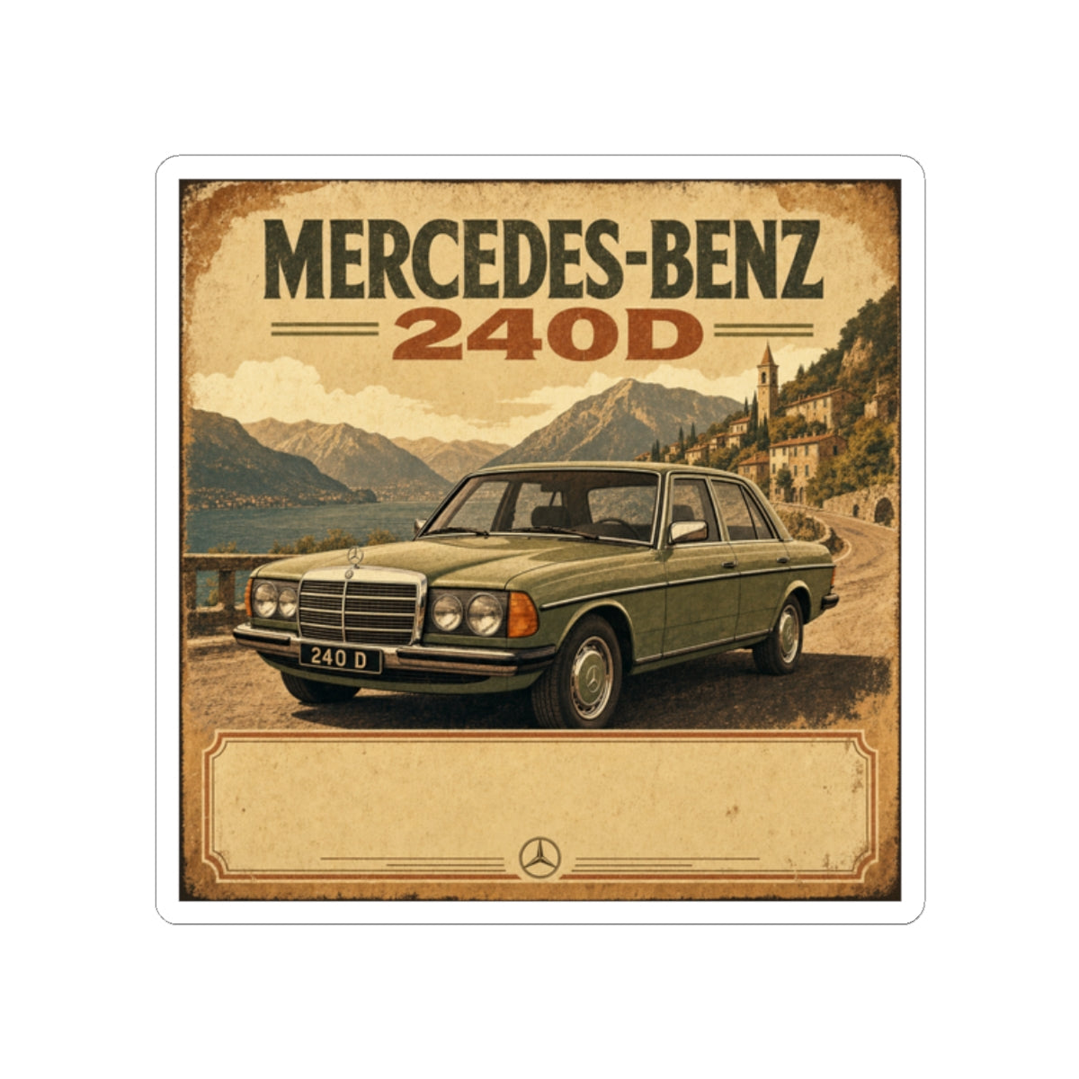 240D Retro Poster Sticker