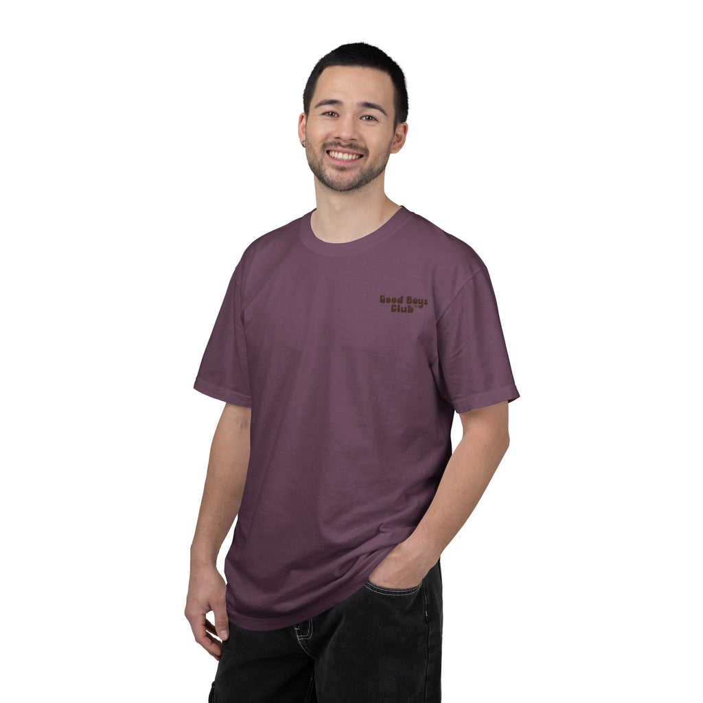 Good Boys Club T-Shirt — Retro Dogs Guitar Beach Graphic