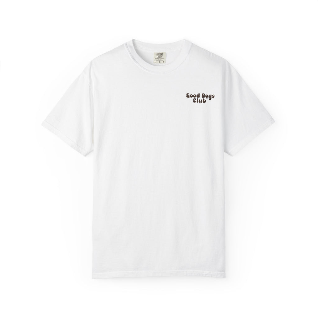 Good Boys Club T-Shirt — Retro Dogs Guitar Beach Graphic