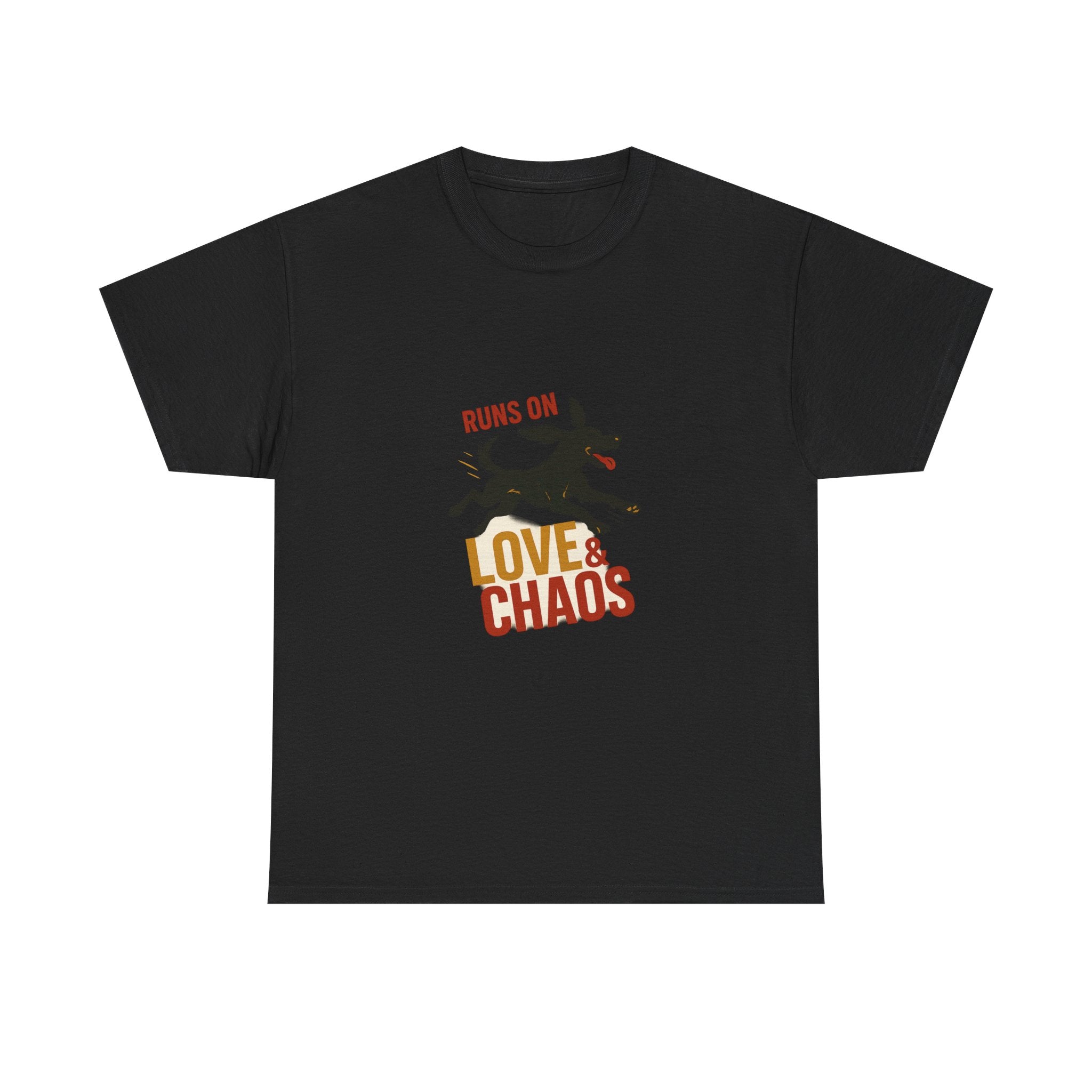 Love and Chaos Dog Mom Tee — New Puppy Owner Gift | Zoomies Silhouette Shirt