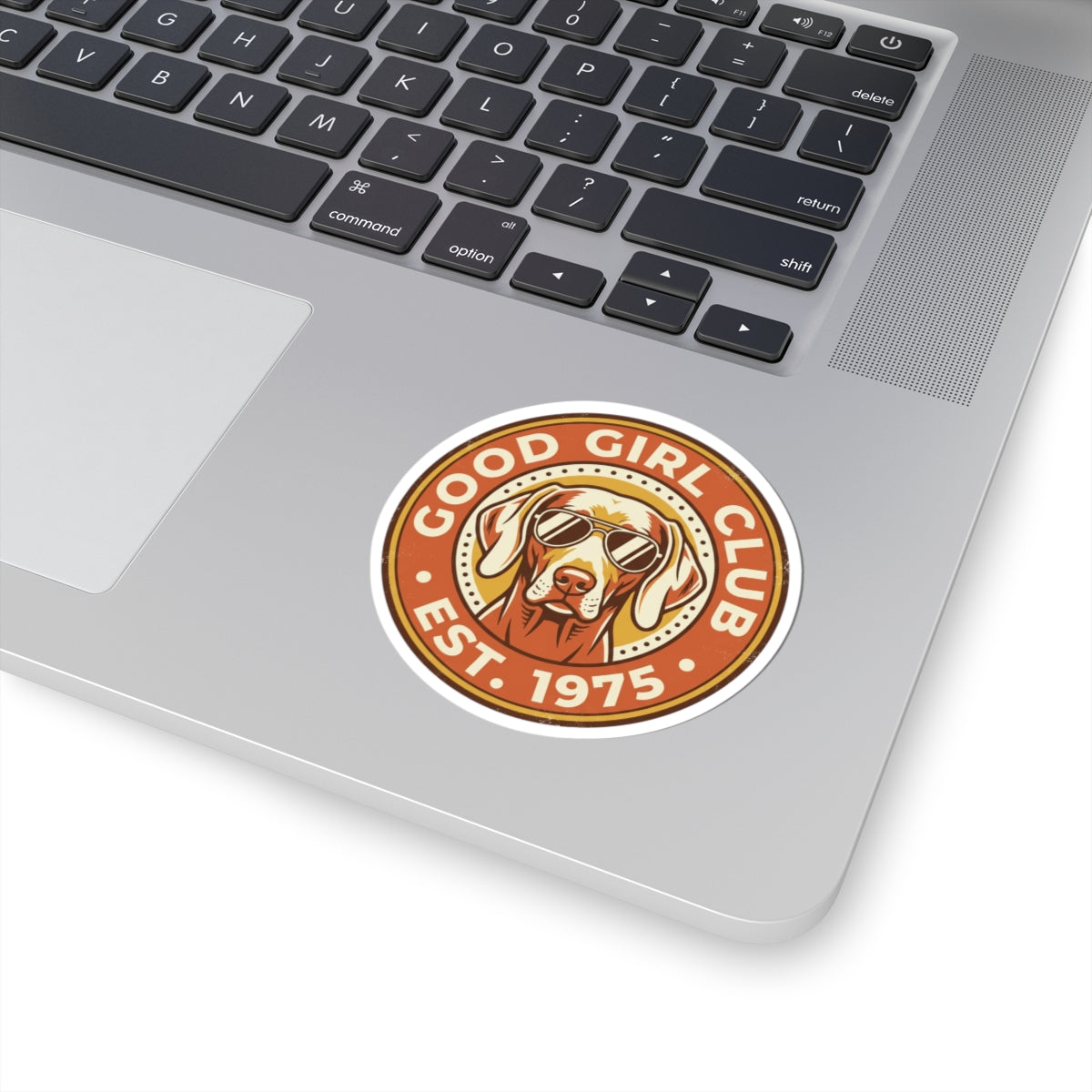 Good Girl Club Dog Sticker | Kiss-Cut Vinyl Sticker, Retro Puppy Emblem