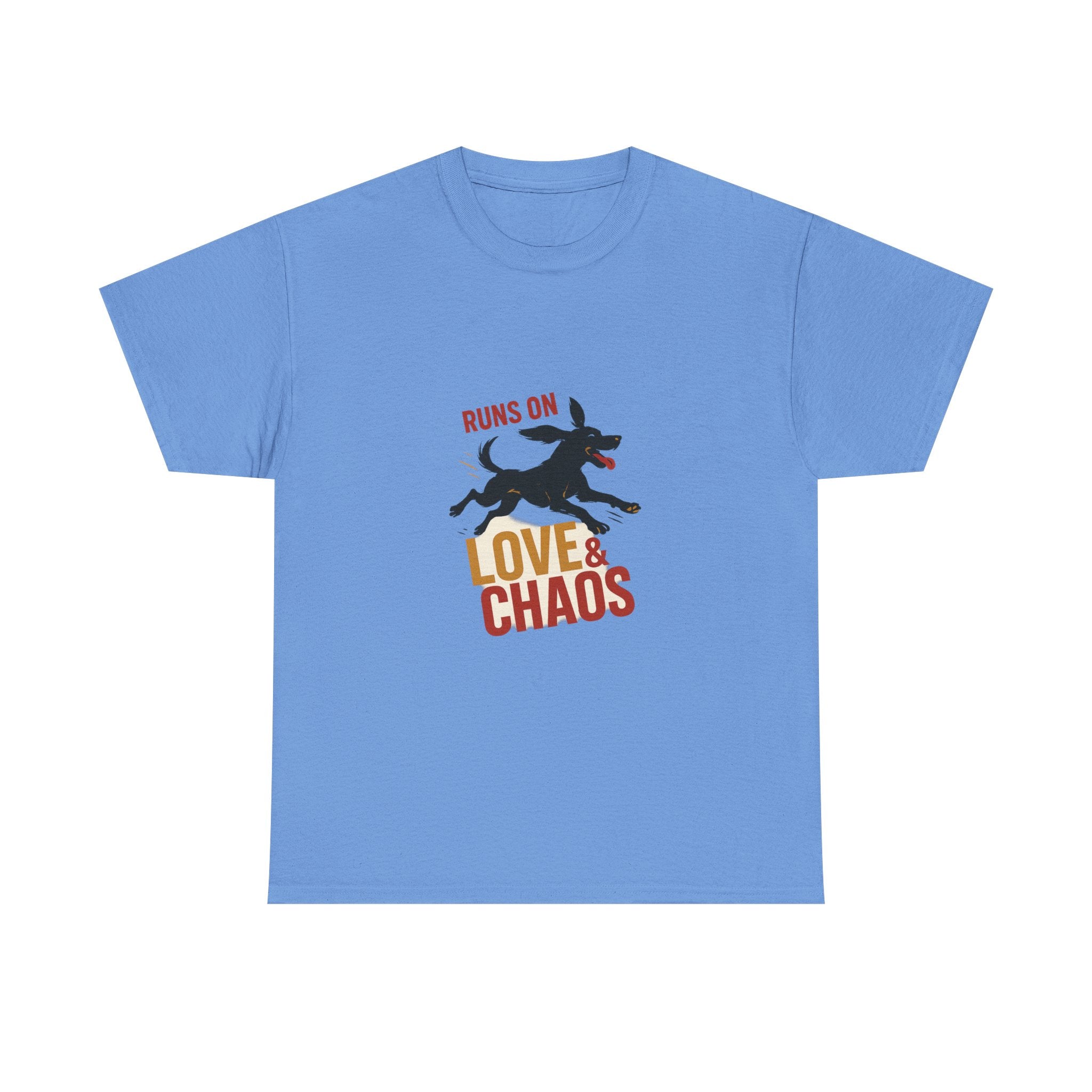 Love and Chaos Dog Mom Tee — New Puppy Owner Gift | Zoomies Silhouette Shirt