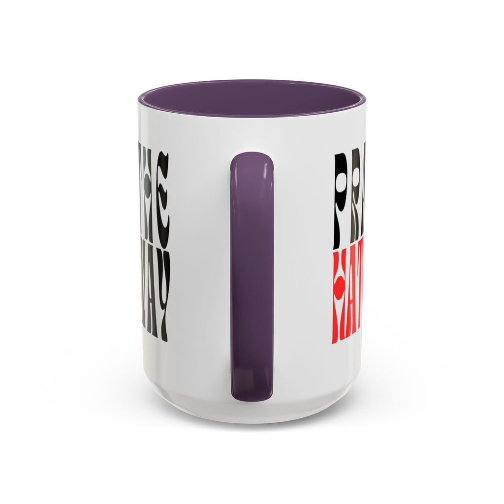 Pray The Hate Away Rainbow Accent Coffee Mug — LGBTQ+ Pride Message 11/15oz