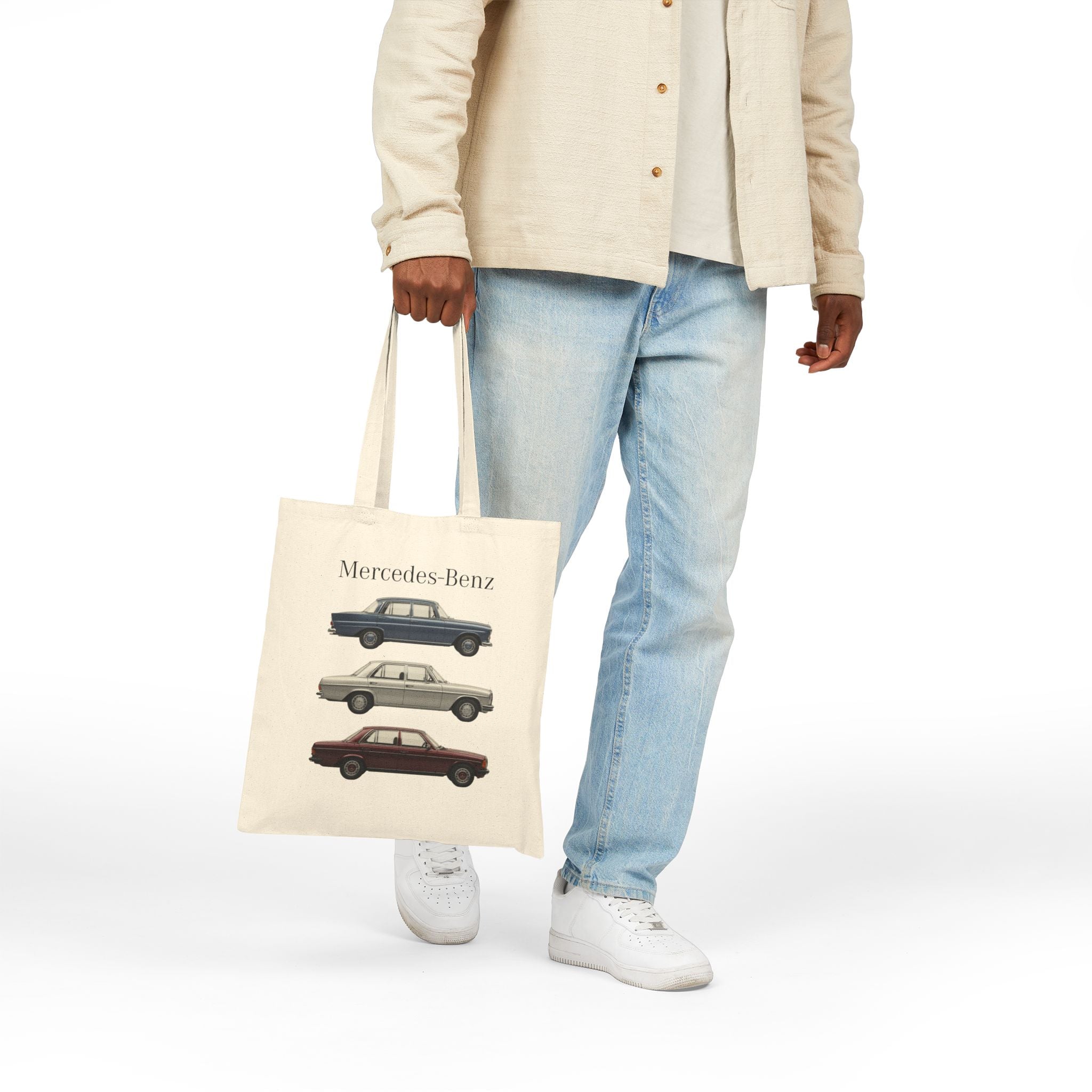 Vintage Mercedes-Benz Cars Tote Bag | Classic Car Illustration