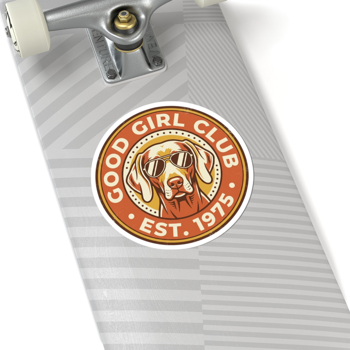Good Girl Club Dog Sticker | Kiss-Cut Vinyl Sticker, Retro Puppy Emblem