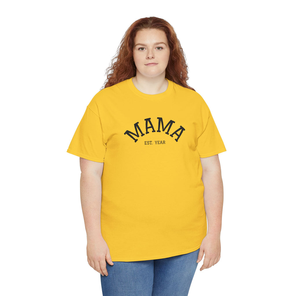 Mama Est. Year T‑Shirt — Vintage Mom Graphic Tee (Custom Year)
