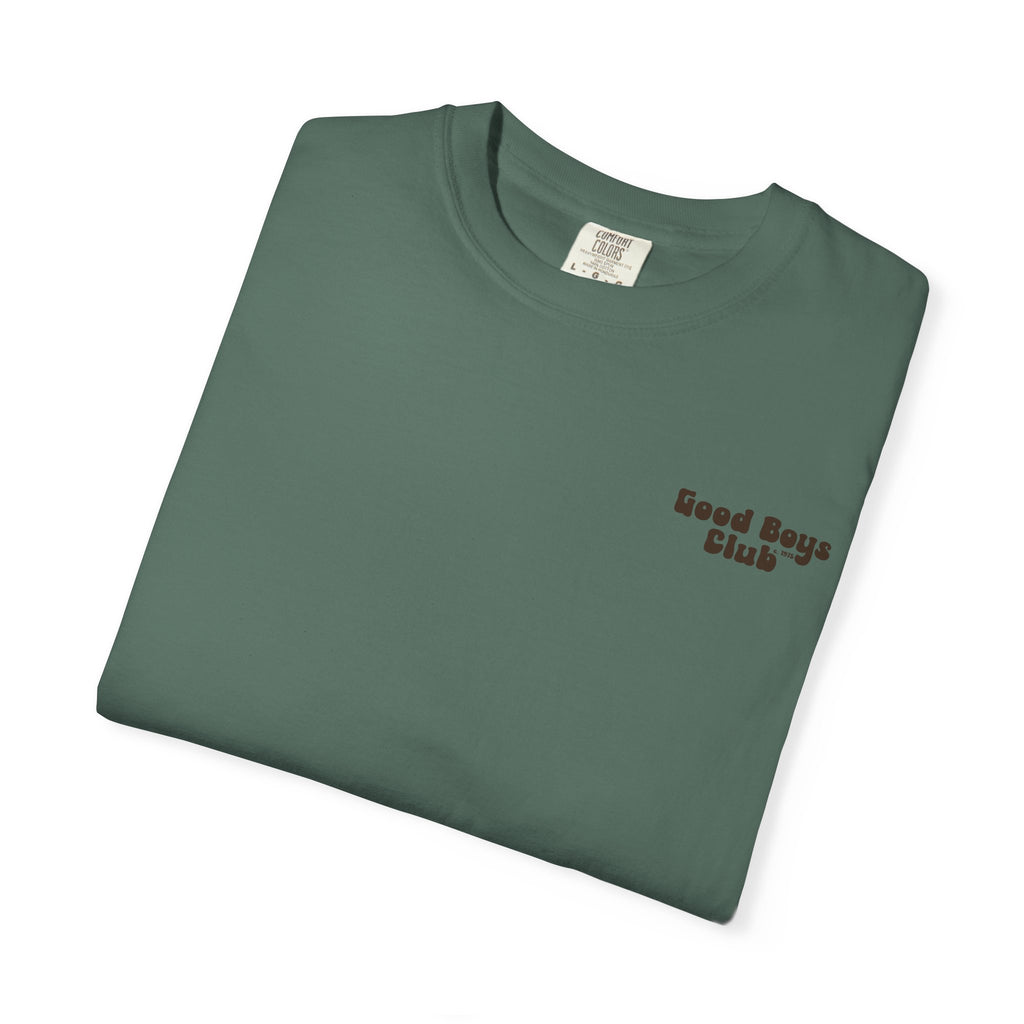 Good Boys Club T-Shirt — Retro Dogs Guitar Beach Graphic