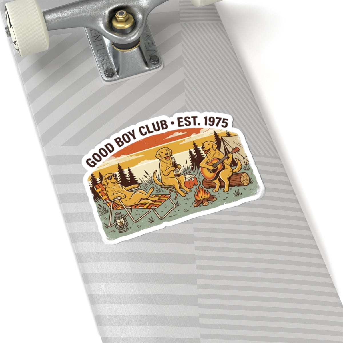 Good Boy Club camping dogs Sticker | Kiss-Cut Vinyl Sticker
