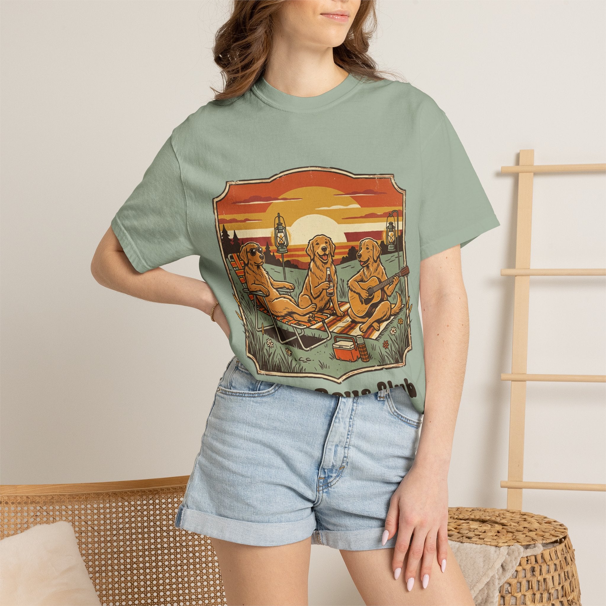 Good Boys Club T-Shirt — Retro Fishing Dogs Graphic Tee