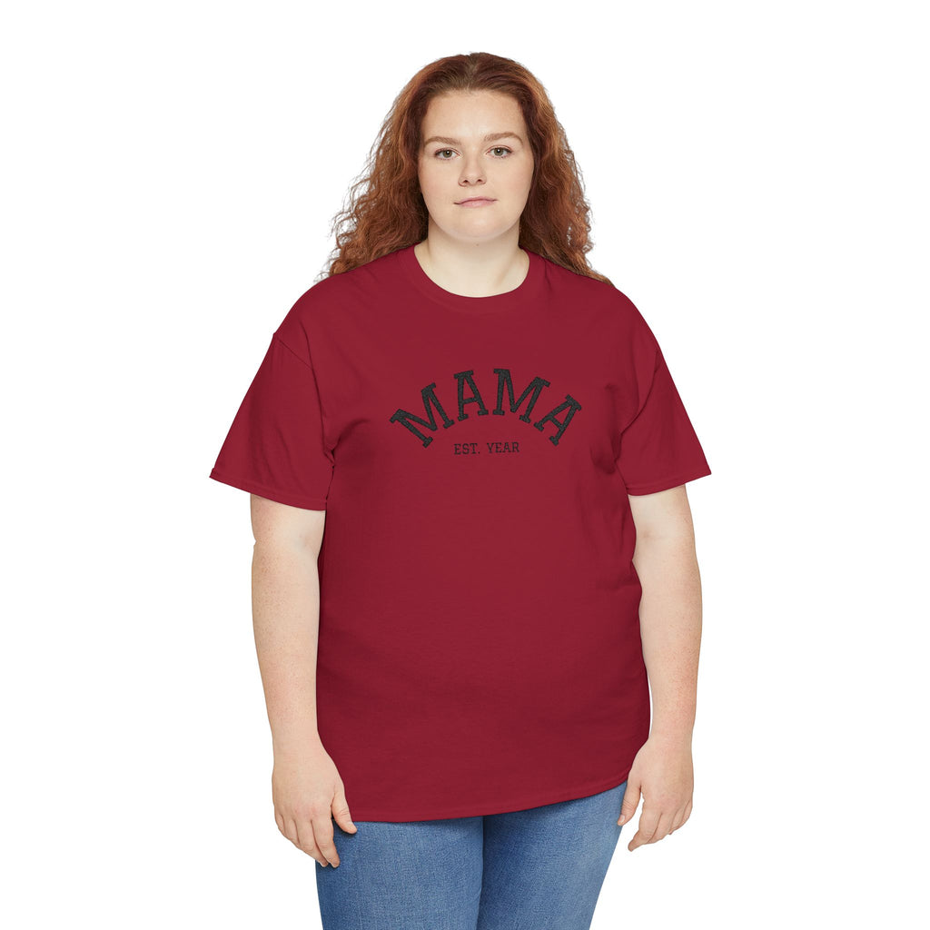 Mama Est. Year T‑Shirt — Vintage Mom Graphic Tee (Custom Year)