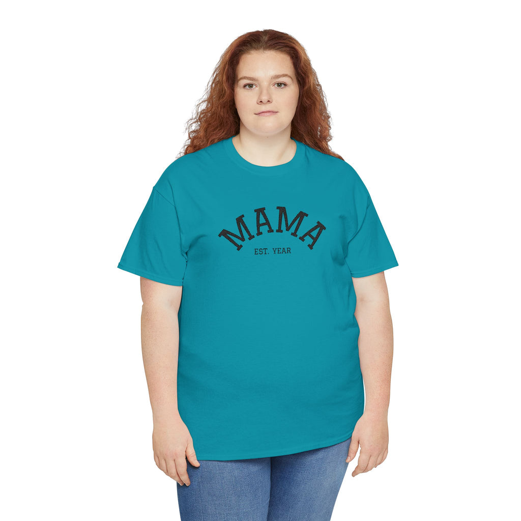 Mama Est. Year T‑Shirt — Vintage Mom Graphic Tee (Custom Year)