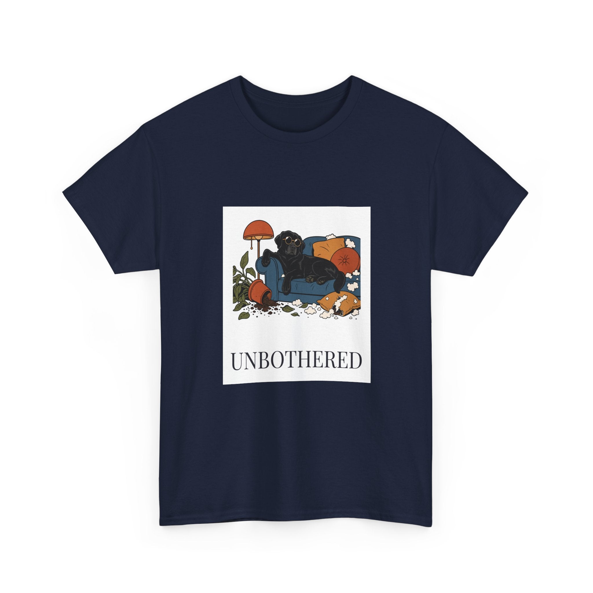Unbothered Black Lab Tee | Funny Dog Mom Gift