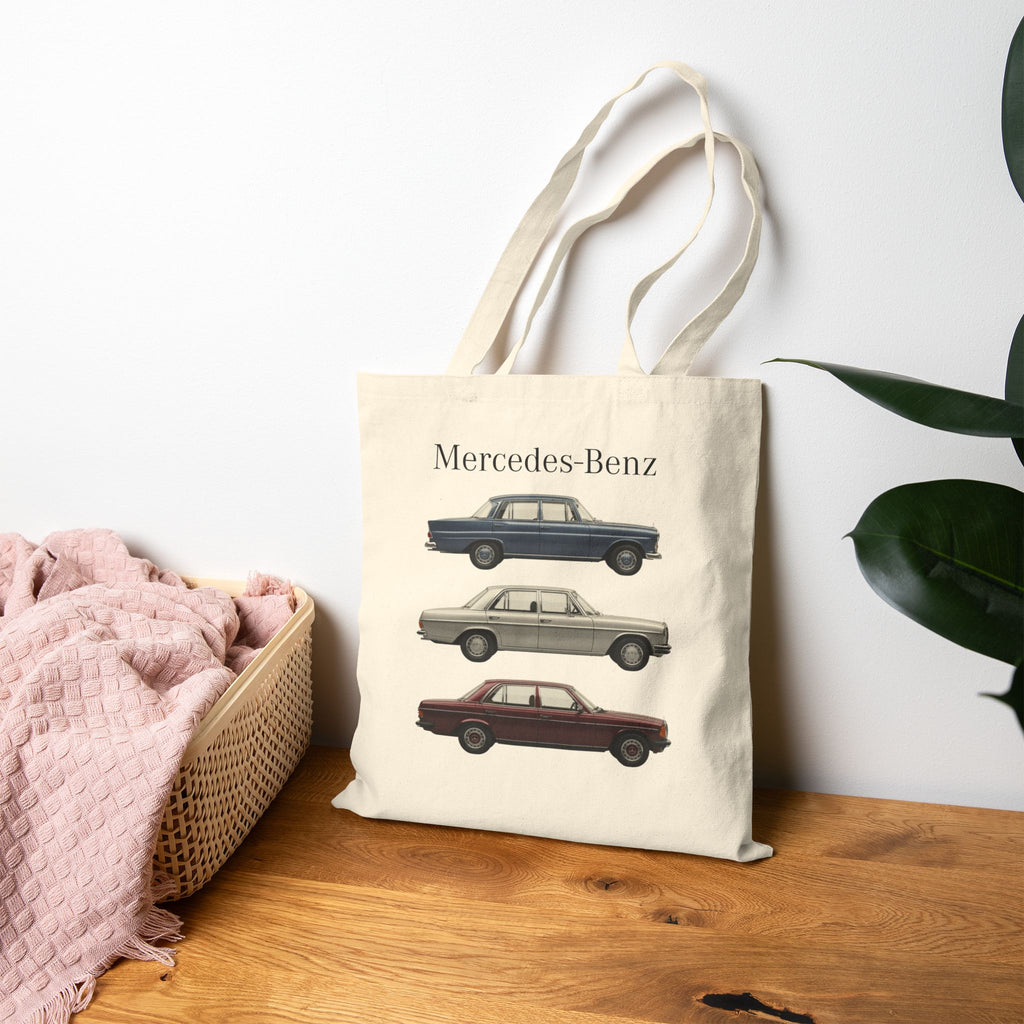 Vintage Mercedes-Benz Cars Tote Bag | Classic Car Illustration