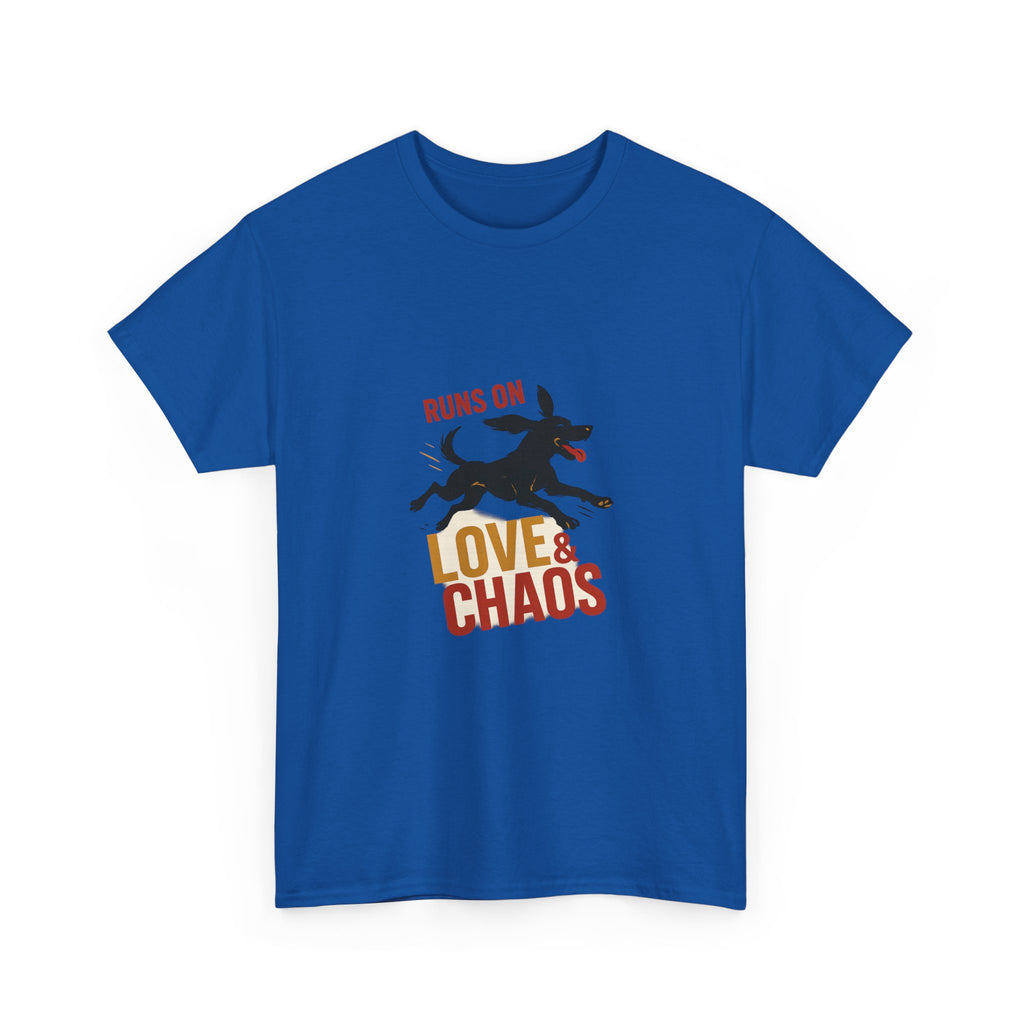 Love and Chaos Dog Mom Tee — New Puppy Owner Gift | Zoomies Silhouette Shirt