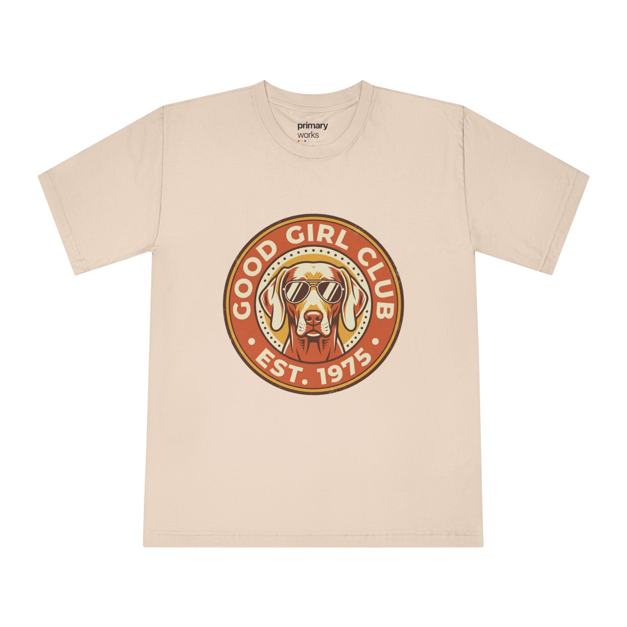 Good Girl Club Dog Emblem T-Shirt | Retro Badge, Established 1975