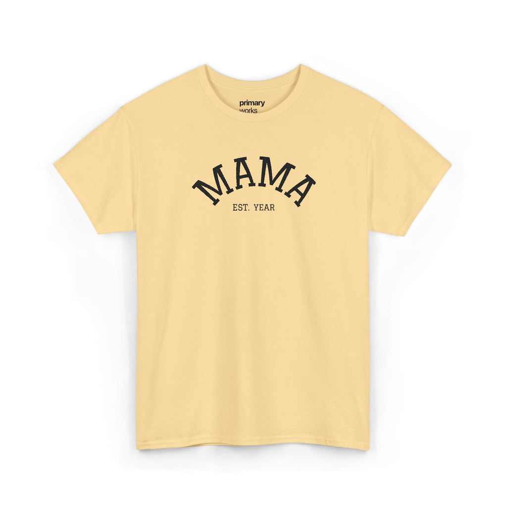 Mama Est. Year T‑Shirt — Vintage Mom Graphic Tee (Custom Year)