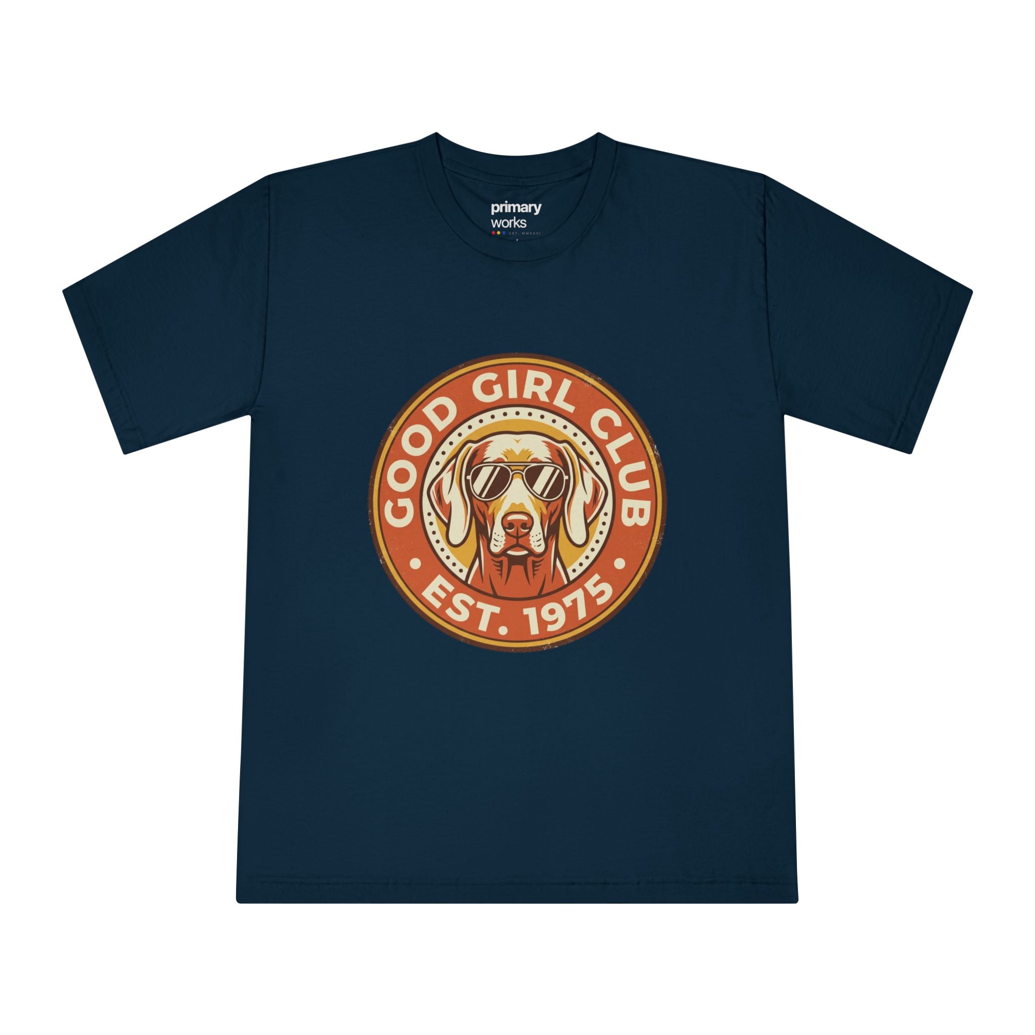 Good Girl Club Dog Emblem T-Shirt | Retro Badge, Established 1975