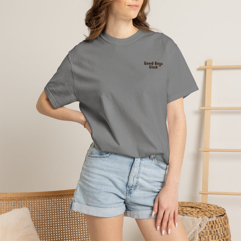 Good Boys Club T-Shirt — Retro Dogs Guitar Beach Graphic