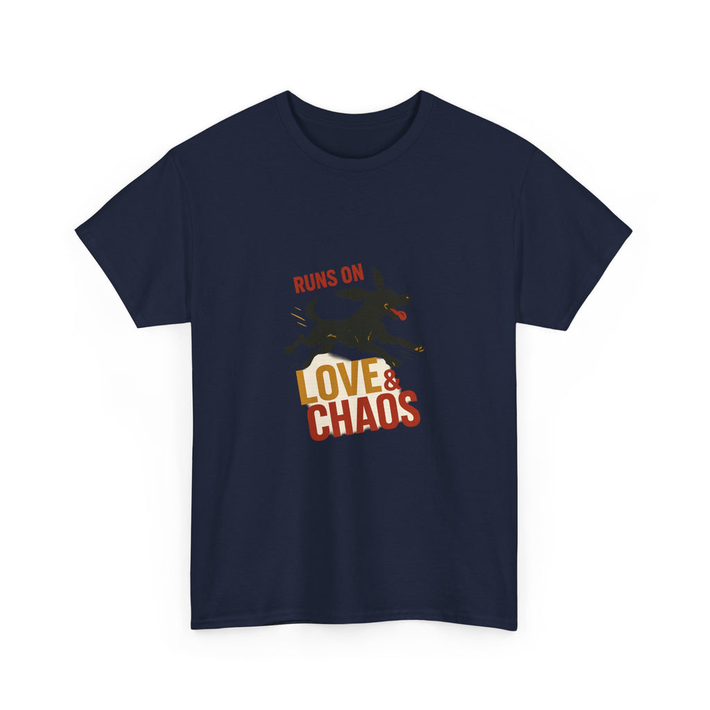 Love and Chaos Dog Mom Tee — New Puppy Owner Gift | Zoomies Silhouette Shirt