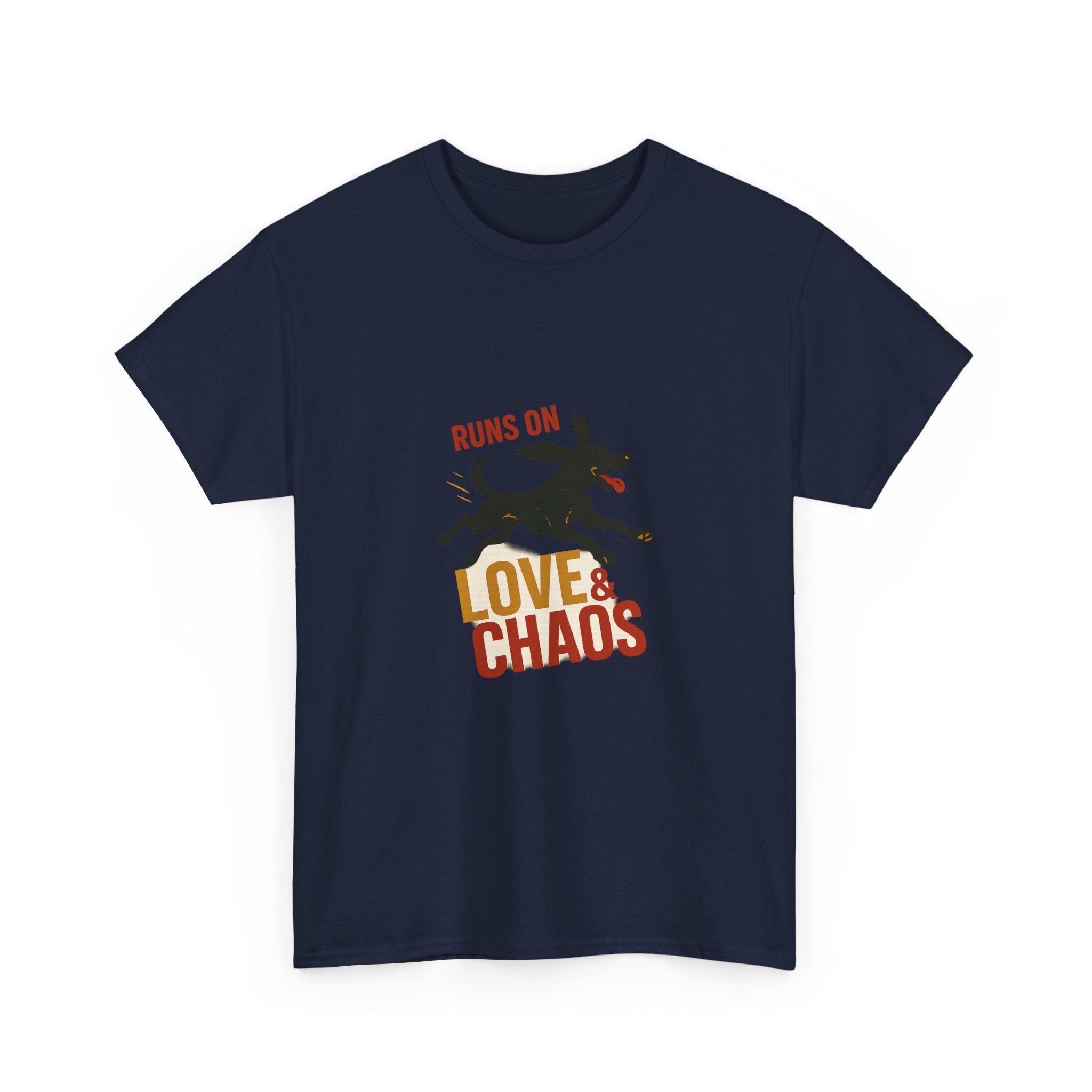 Love and Chaos Dog Mom Tee — New Puppy Owner Gift | Zoomies Silhouette Shirt