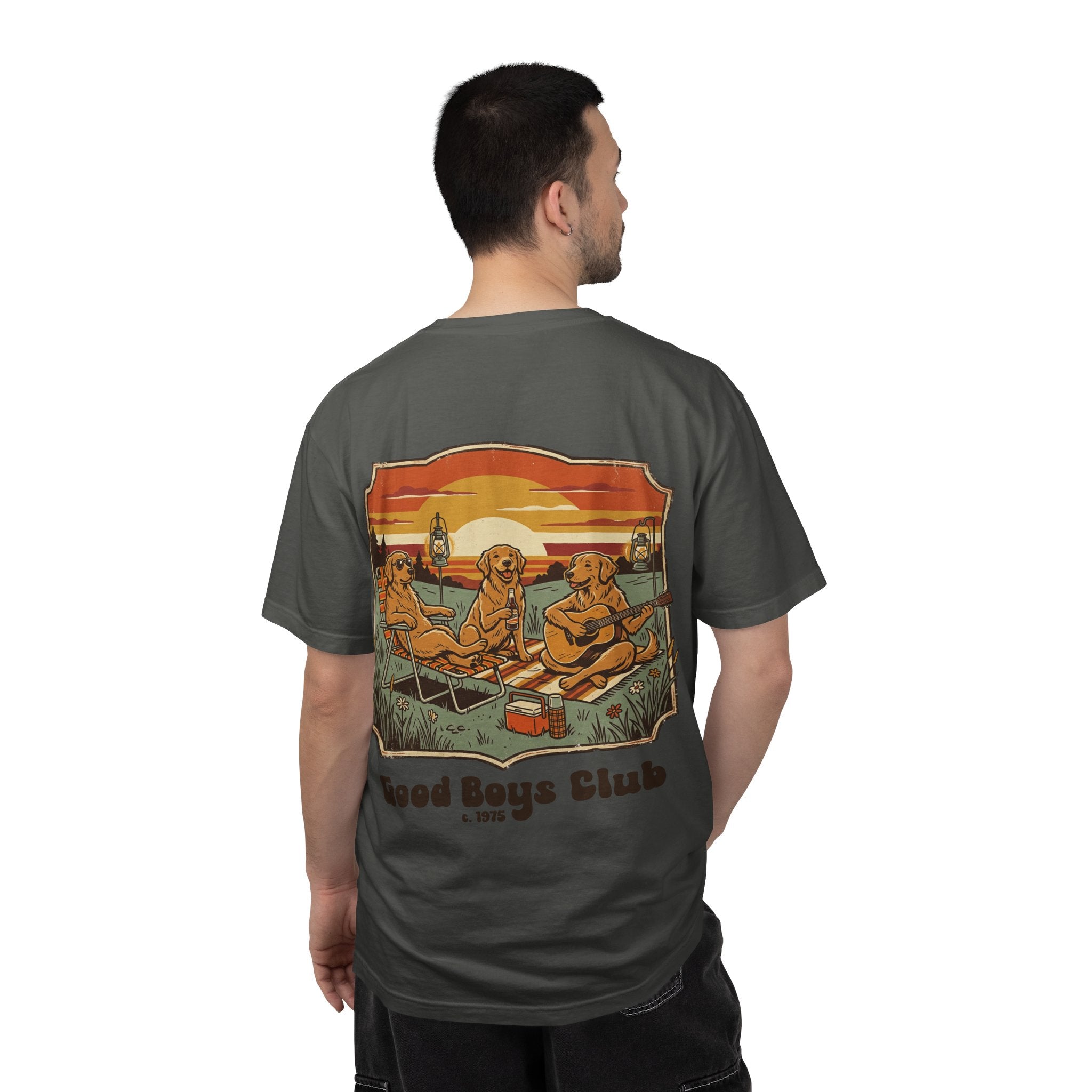 Copy of Good Boys Club T-Shirt — Retro Fishing Dogs Graphic Tee