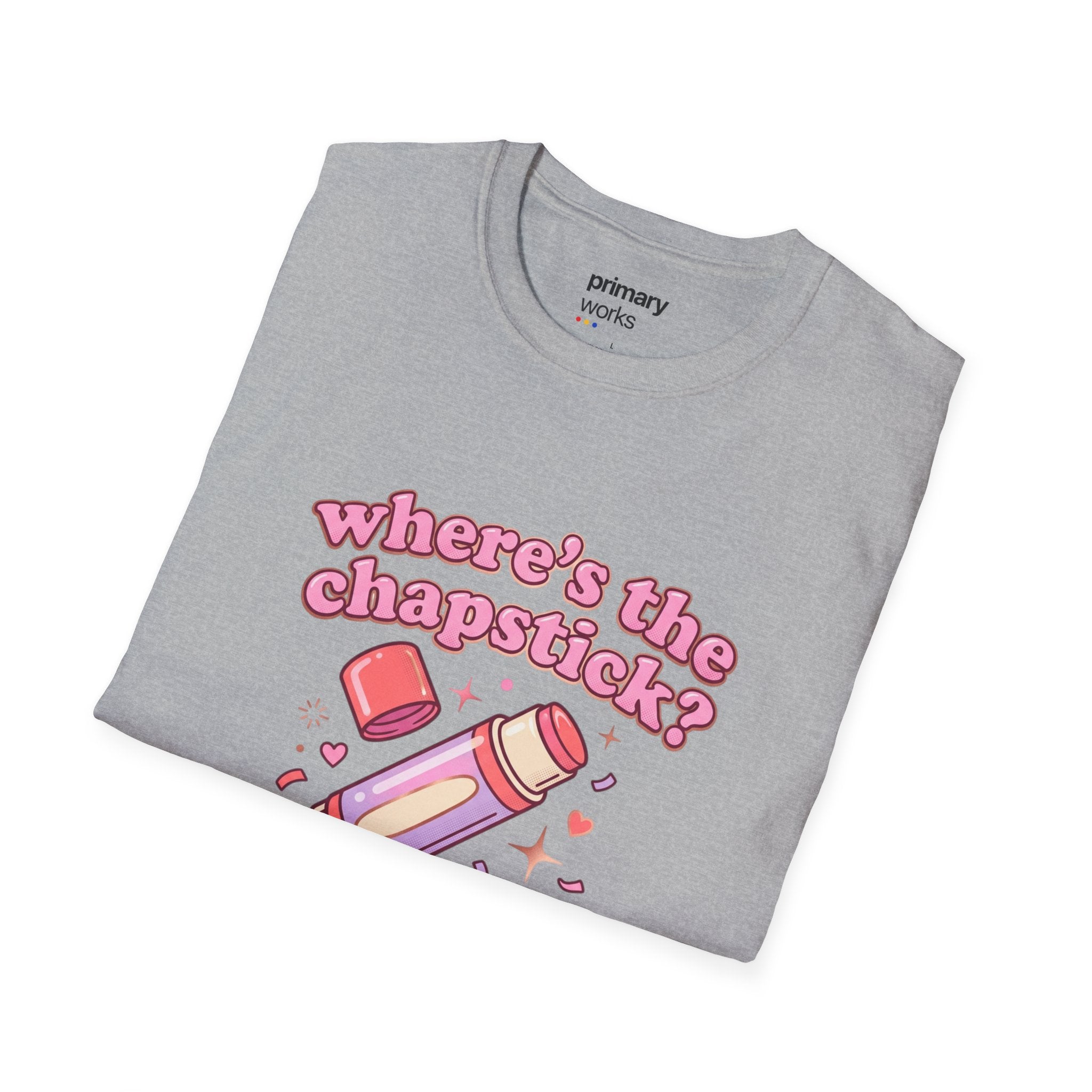 Where's the Chapstick? Rocket Lip Balm T-Shirt — Cute Pink Cosmetic Graphic Tee