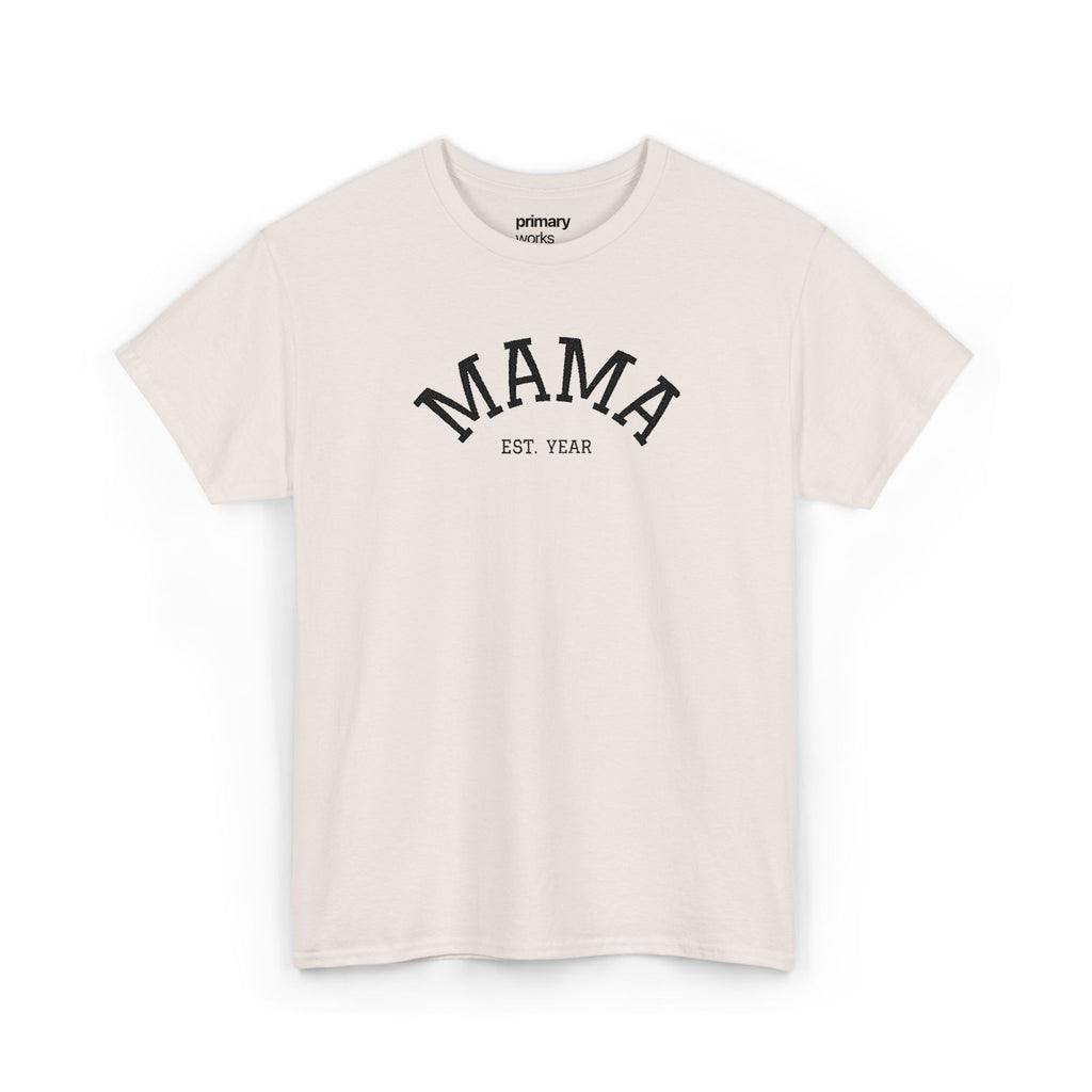 Mama Est. Year T‑Shirt — Vintage Mom Graphic Tee (Custom Year)