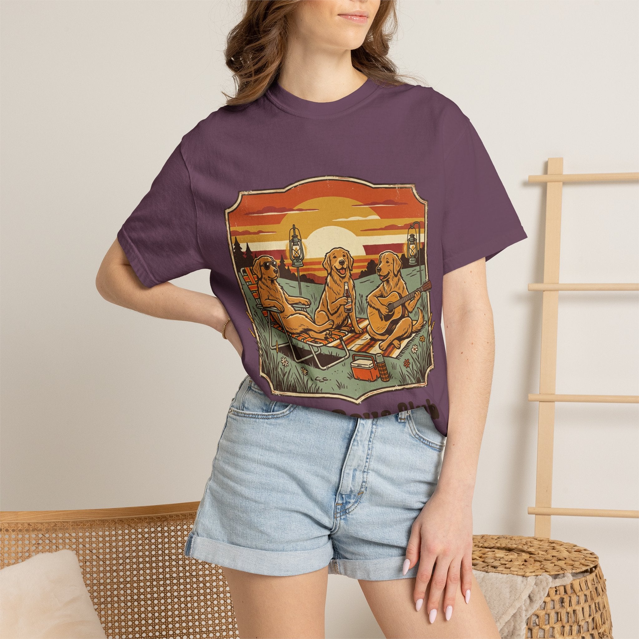 Good Boys Club T-Shirt — Retro Fishing Dogs Graphic Tee