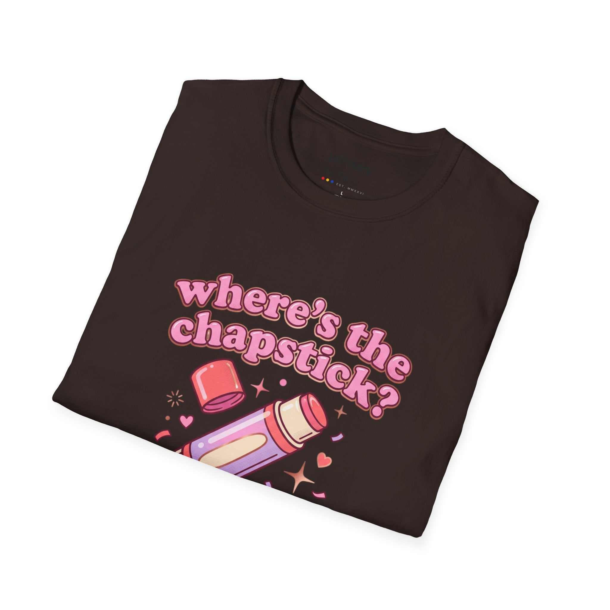Where's the Chapstick? Rocket Lip Balm T-Shirt — Cute Pink Cosmetic Graphic Tee