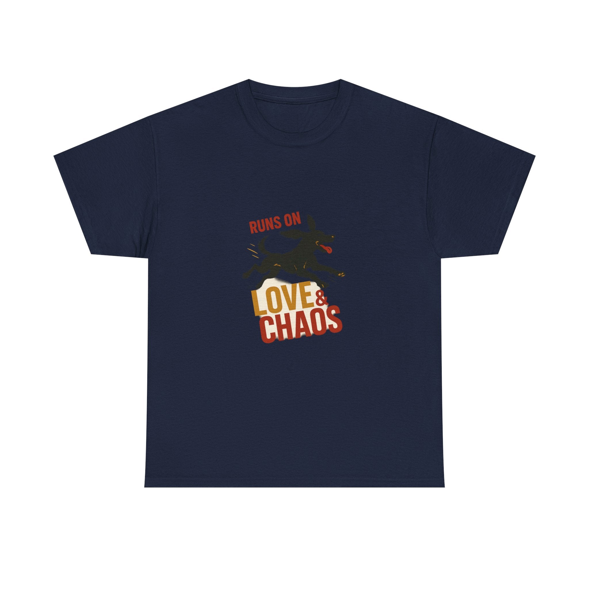 Love and Chaos Dog Mom Tee — New Puppy Owner Gift | Zoomies Silhouette Shirt
