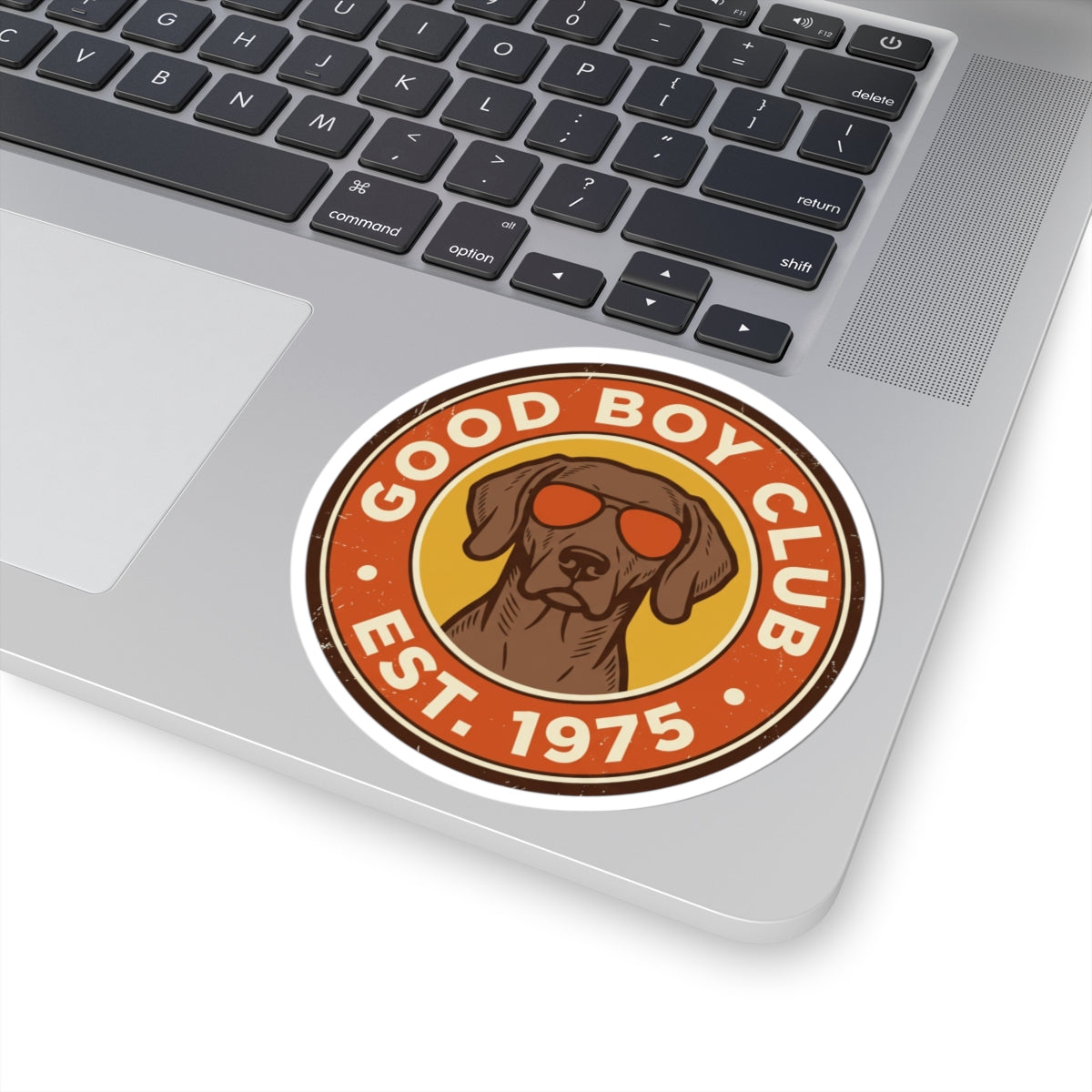 Good Boy Club Dog Sticker | Kiss-Cut Vinyl Sticker, Retro Pup Design