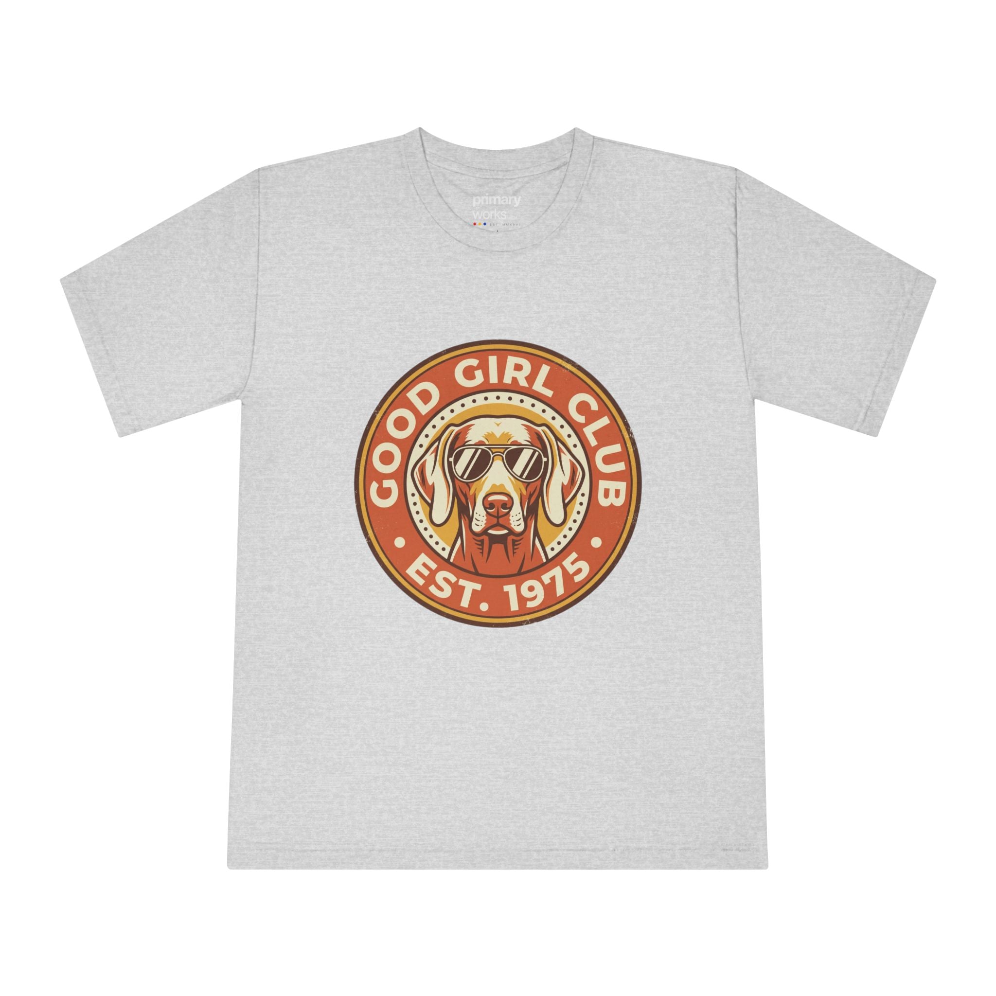 Good Girl Club Dog Emblem T-Shirt | Retro Badge, Established 1975