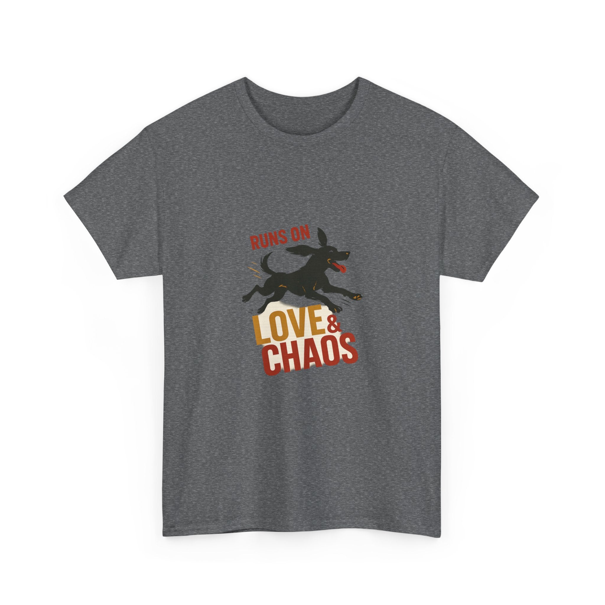 Love and Chaos Dog Mom Tee — New Puppy Owner Gift | Zoomies Silhouette Shirt