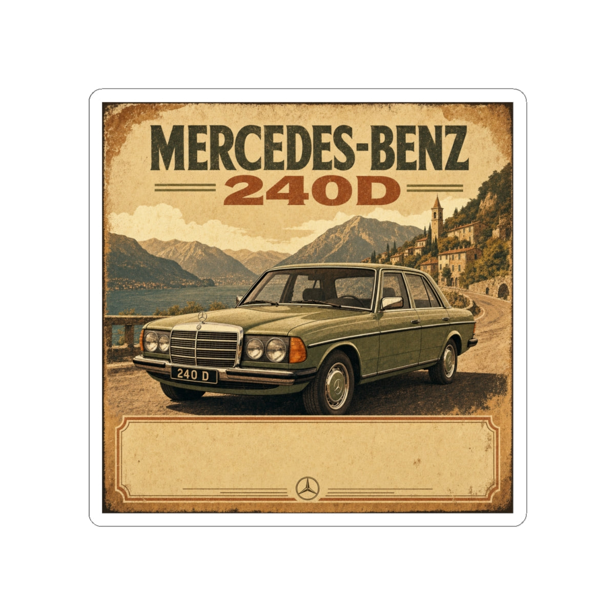 240D Retro Poster Sticker
