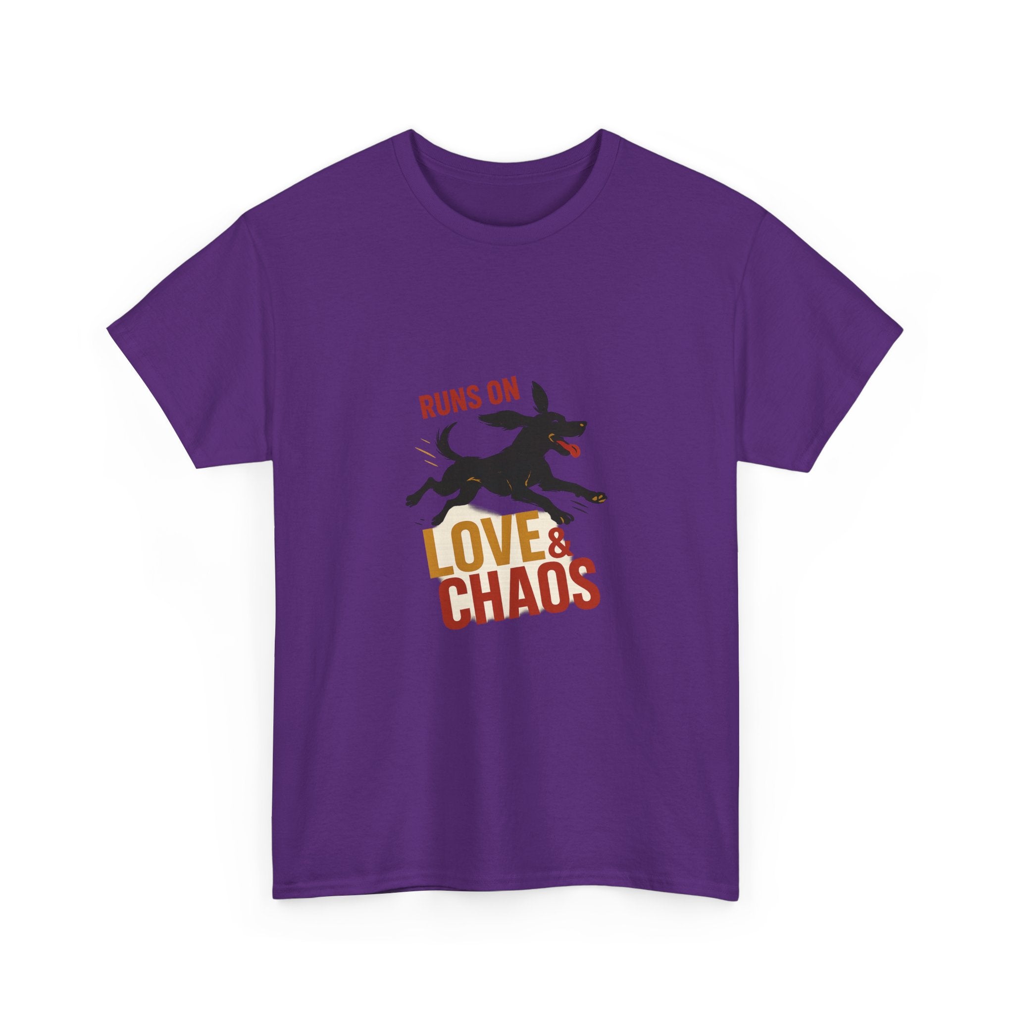 Love and Chaos Dog Mom Tee — New Puppy Owner Gift | Zoomies Silhouette Shirt