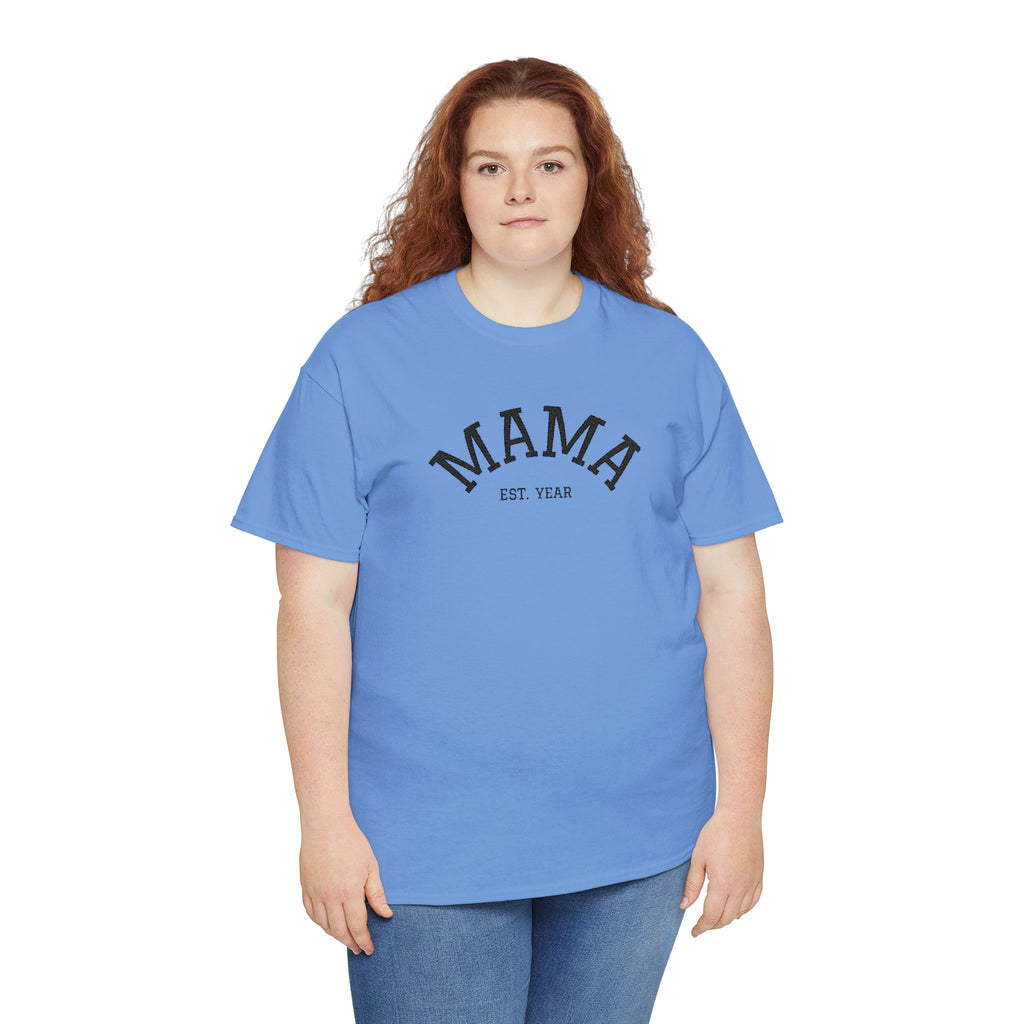 Mama Est. Year T‑Shirt — Vintage Mom Graphic Tee (Custom Year)