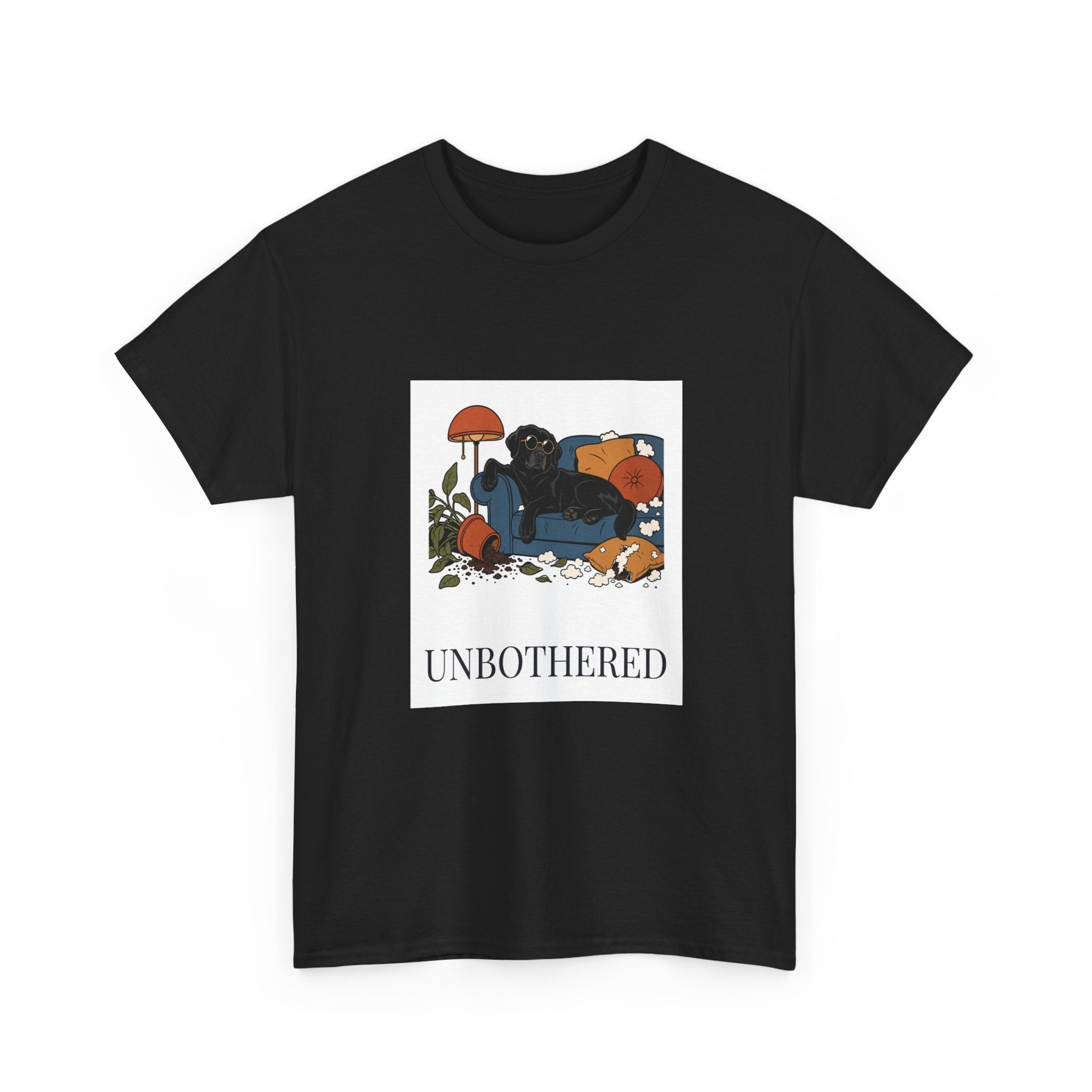 Unbothered Black Lab Tee | Funny Dog Mom Gift