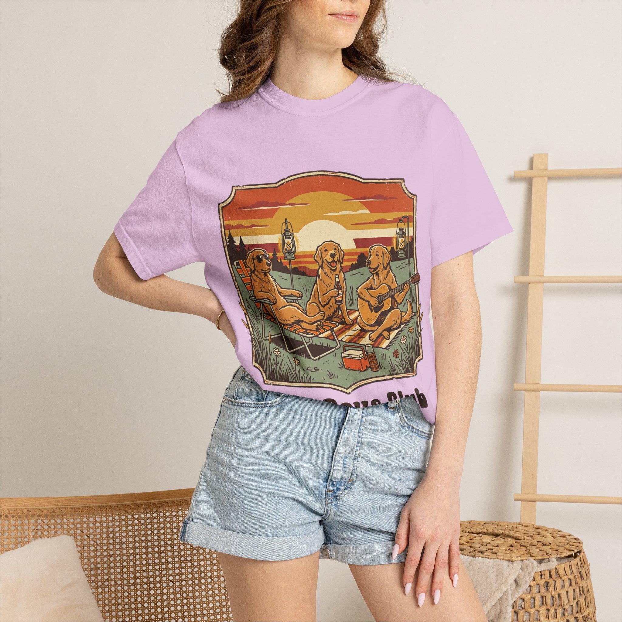 Good Boys Club T-Shirt — Retro Fishing Dogs Graphic Tee