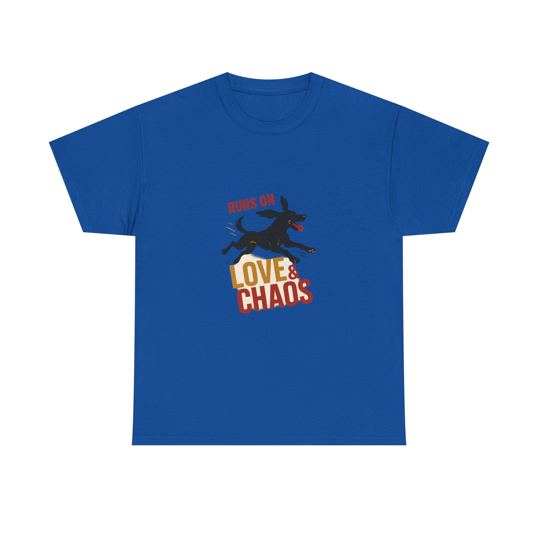 Love and Chaos Dog Mom Tee — New Puppy Owner Gift | Zoomies Silhouette Shirt